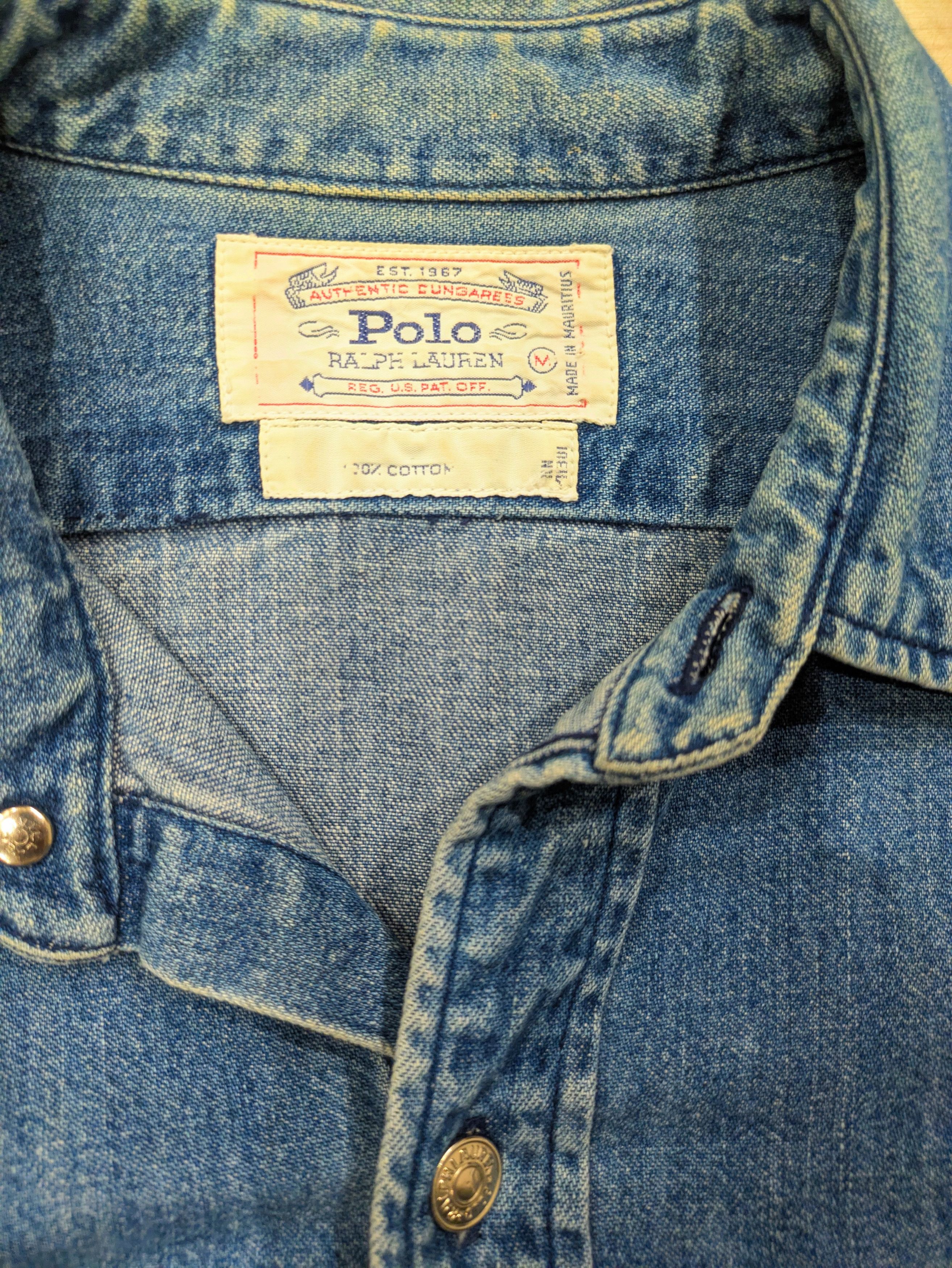 Polo Ralph Lauren 80s USA Made Polo Ralph Lauren “Authentic Dungarees” M Size US M / EU 48-50 / 2 - 2 Thumbnail