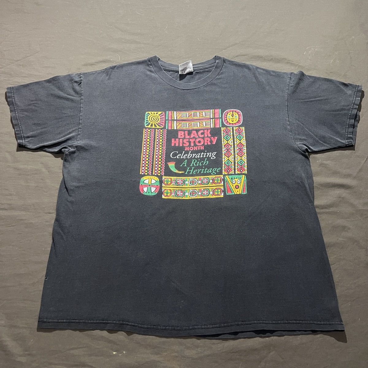 Vintage 90s Black History Month Tee XL Faded graphic streetwear Size US XL / EU 56 / 4 - 2 Thumbnail