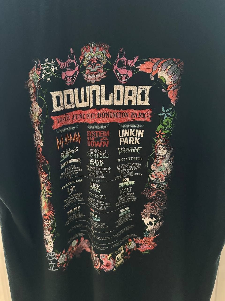 Band Tees Vintage 2011 Download Festival Donington Park Rock Band Tee Size US L / EU 52-54 / 3 - 4 Thumbnail