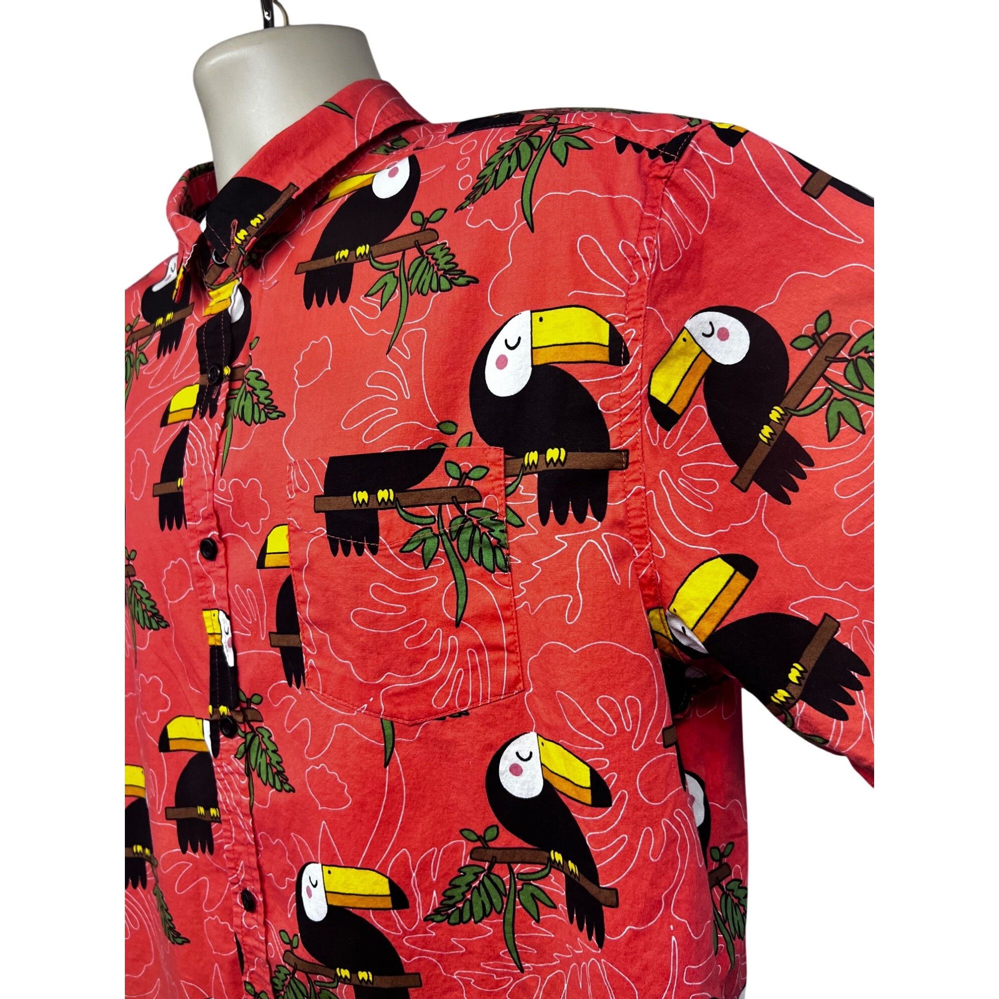 Vintage Mens Hawaiian Aloha Floral Tropical Button Up Shirt XL Pocke Size US XL / EU 56 / 4 - 5 Thumbnail