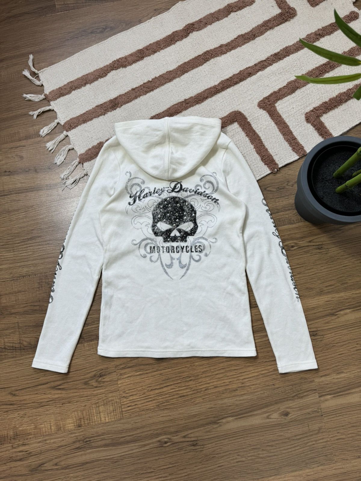 Harley Davidson HARLEY DAVIDSON VINTAGE Y2K HOODED LONG SLEEVE Size L / US 10 / IT 46 - 3 Thumbnail