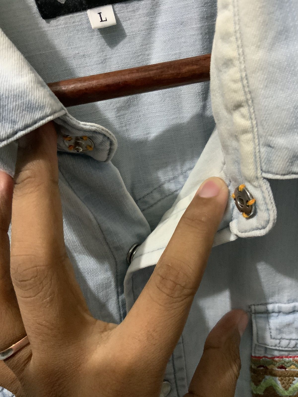 Japanese Brand TK Mix Piece Sashiko Fade Denim Size US L / EU 52-54 / 3 - 15 Thumbnail