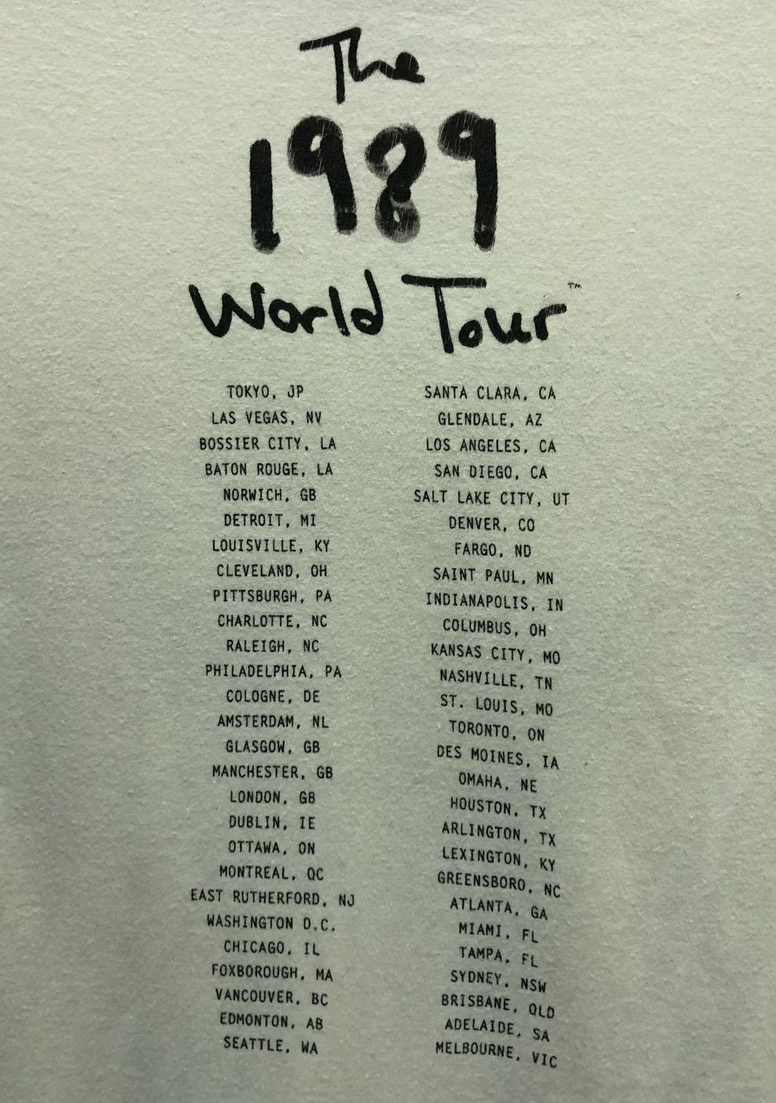 Vintage Truss Light Weight Taylor Swift The 1989 World Tour T-Shirt Size US M / EU 48-50 / 2 - 5 Thumbnail