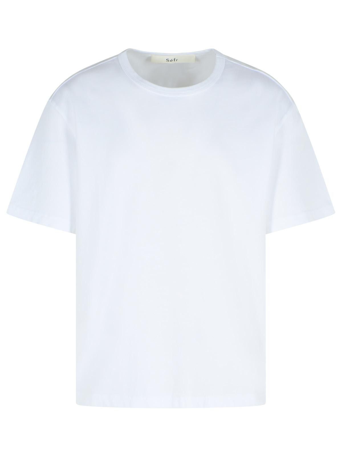 Sefr SEFR 'Mauro' White Cotton T-Shirt Size US L / EU 52-54 / 3 - 1 Thumbnail