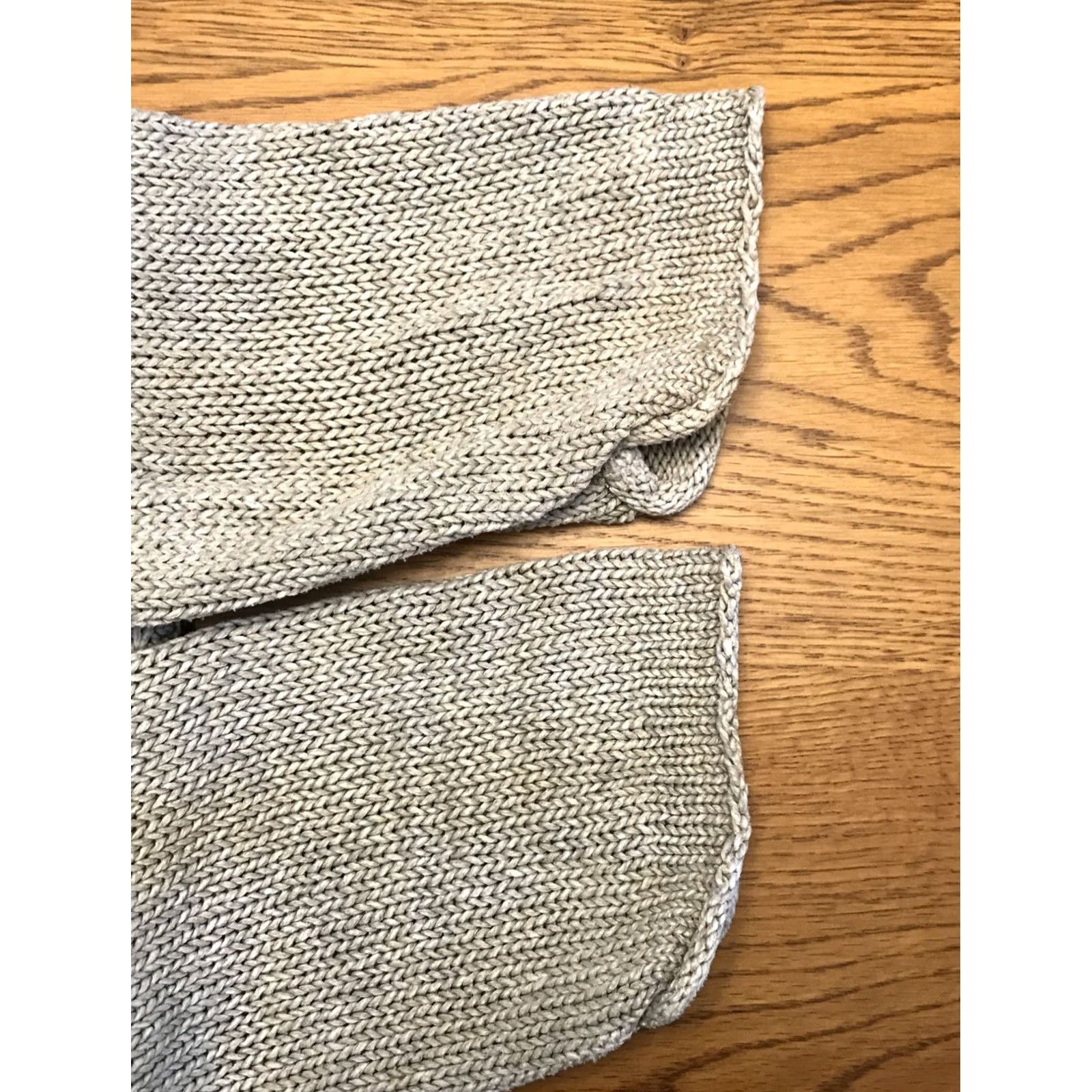 Eddie Bauer Eddie Bauer Cardigan Sweater Women's M Gray Crocheted 3/4 Sleeve Button Up Top Knit Cotton Linen Cotton Blend Polyester Size M / US 6-8 / IT 42-44 - 5 Thumbnail