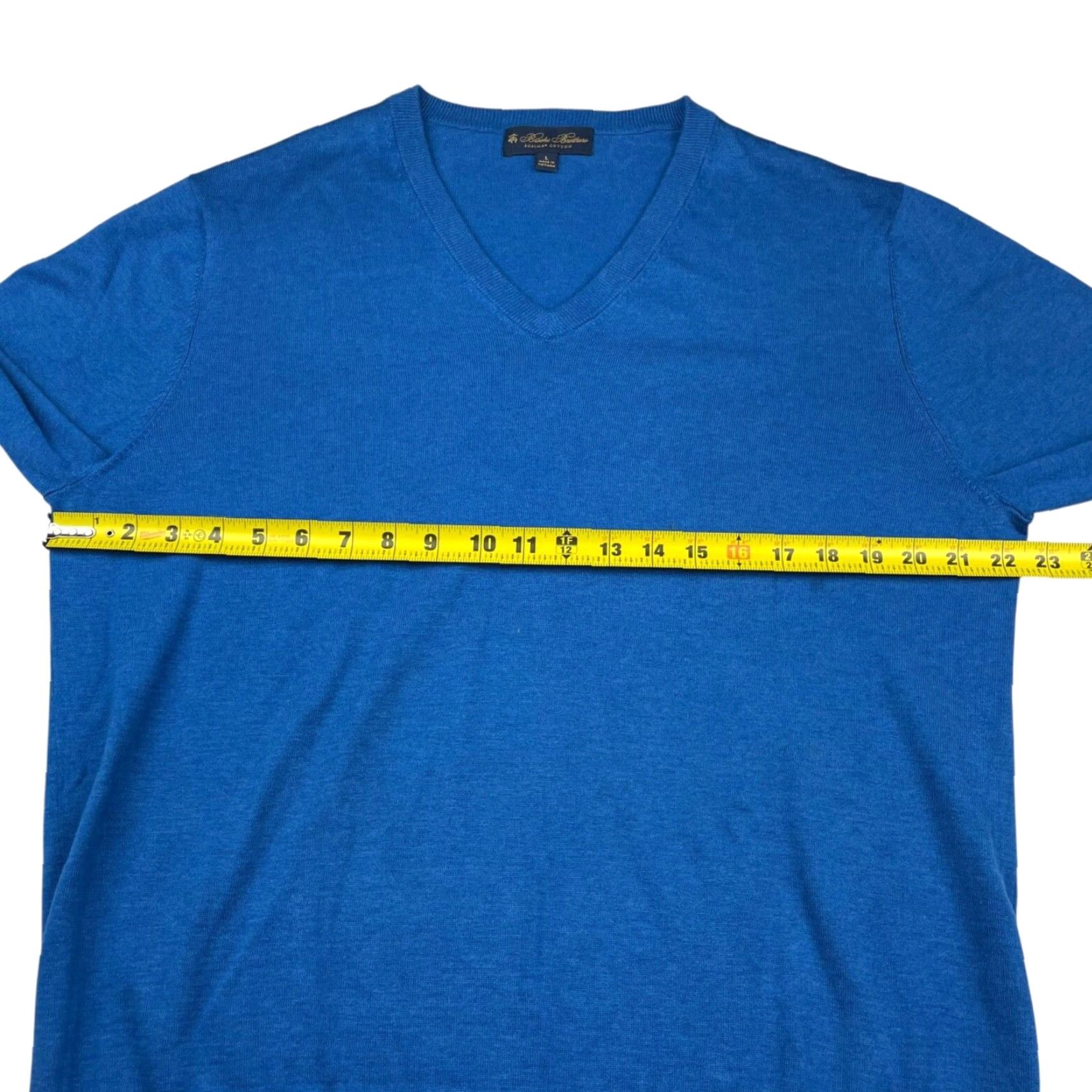Brooks Brothers Brooks Brothers Men’s 100% Supima Cotton V-Neck Pullover Sweater Blue Large Size US L / EU 52-54 / 3 - 7 Thumbnail