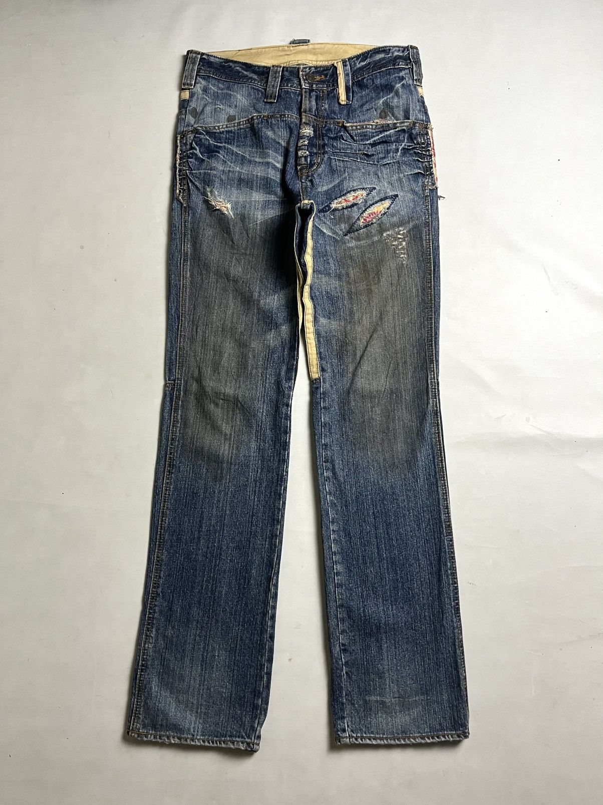 Number (N)ine 💸ACCEPT BINDING💸PPFM SS 06 Distresss Denim Size US 29 - 1 Thumbnail