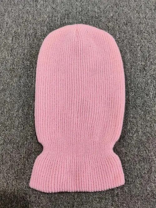 Other Embroidered Balaclava Ski Mask Head Facemask Pink Color Size ONE SIZE - 3 Thumbnail