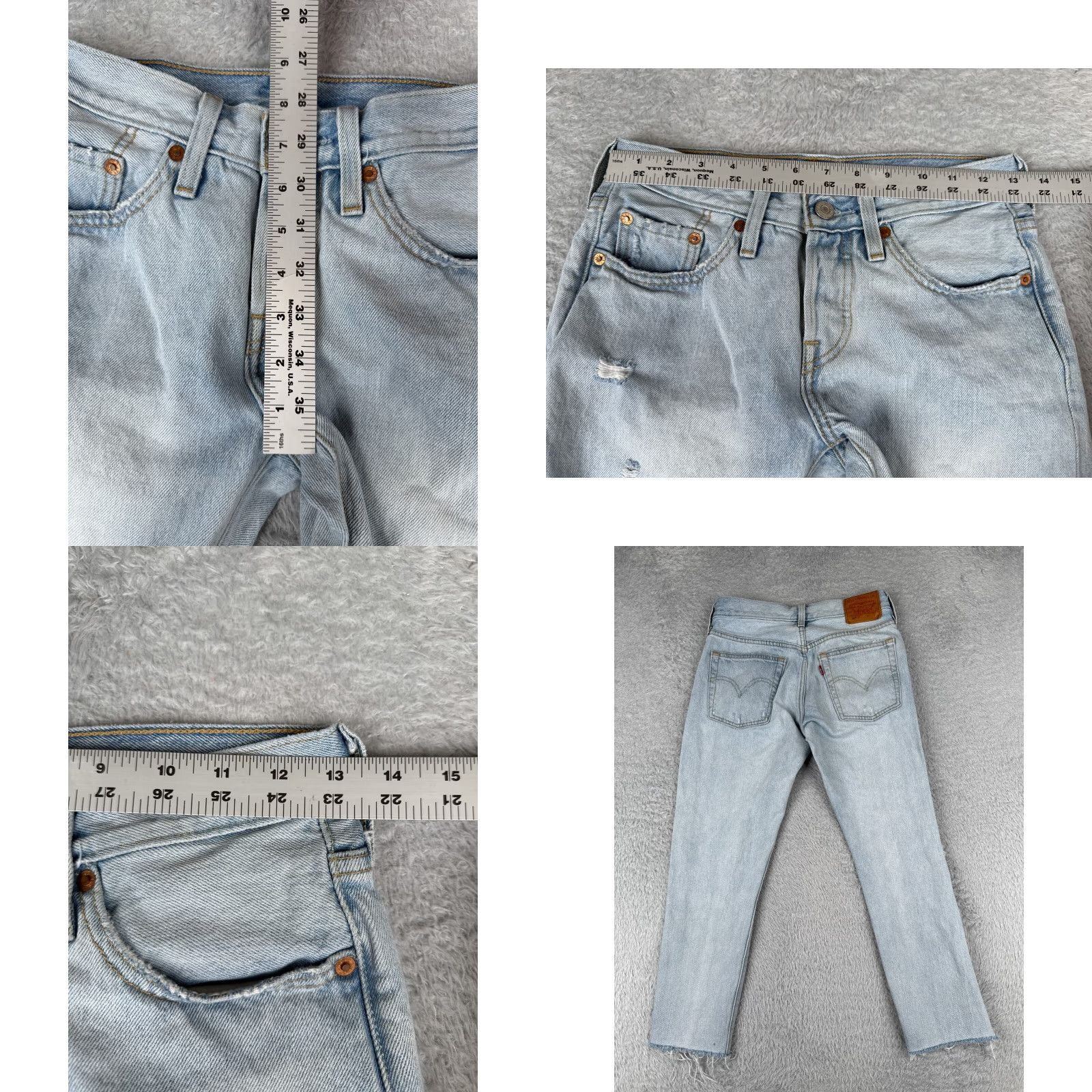Levi's Levi's 501 XX Jeans Women Blue Denim Slim Regular 24x26 Ankle Zip Button Fly Vintage? No. 26X24 Product Line Levi's 500 Series jeans Size 42" / US 20 - 9 Thumbnail