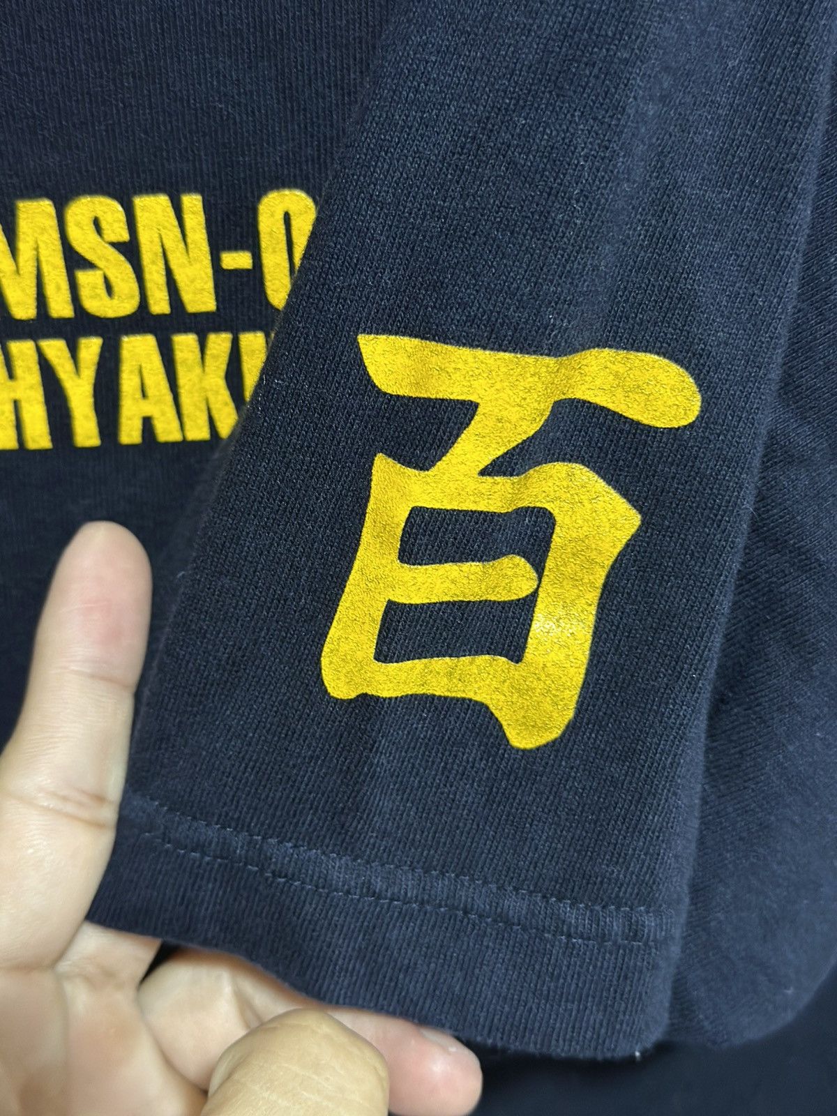 Anime × Japanese Brand × Vintage Vintage Gundam Msn-00100 Hyaku-Shiki Faded Tee Size US XL / EU 56 / 4 - 5 Thumbnail