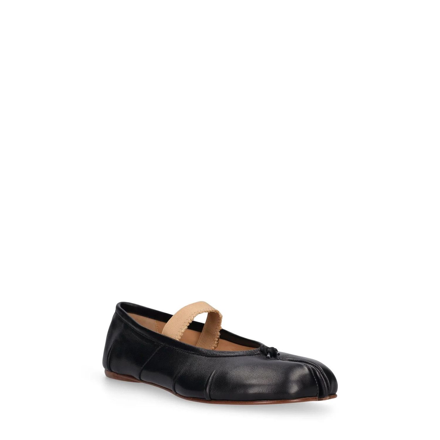 MAISON MARGIELA Tabi $1090 Black Leather Elastic Band Baller