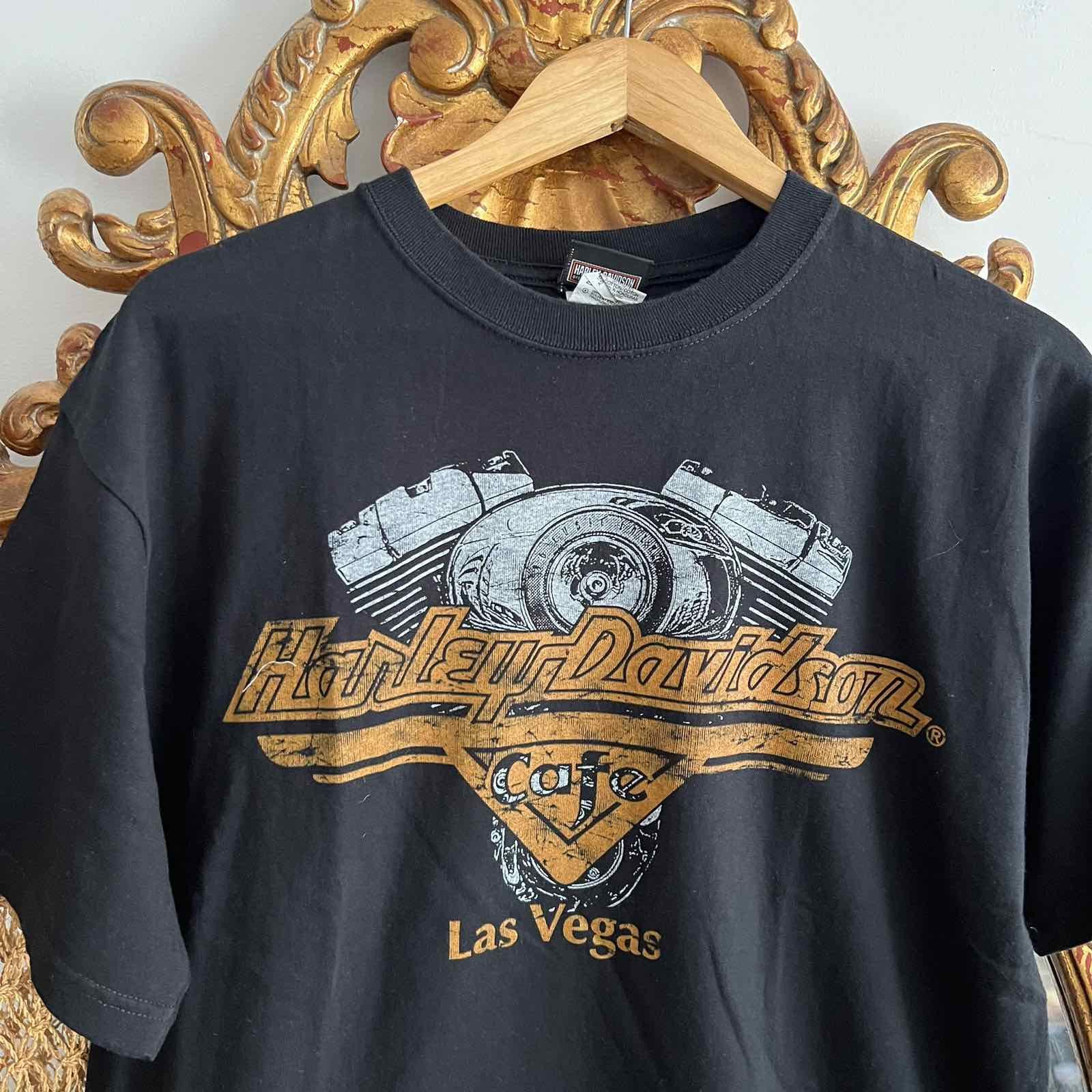 Designer × Harley Davidson × Vintage Harley Davidson Las Vegas cafe vintage tshirt Sz XL Size US XL / EU 56 / 4 - 2 Thumbnail
