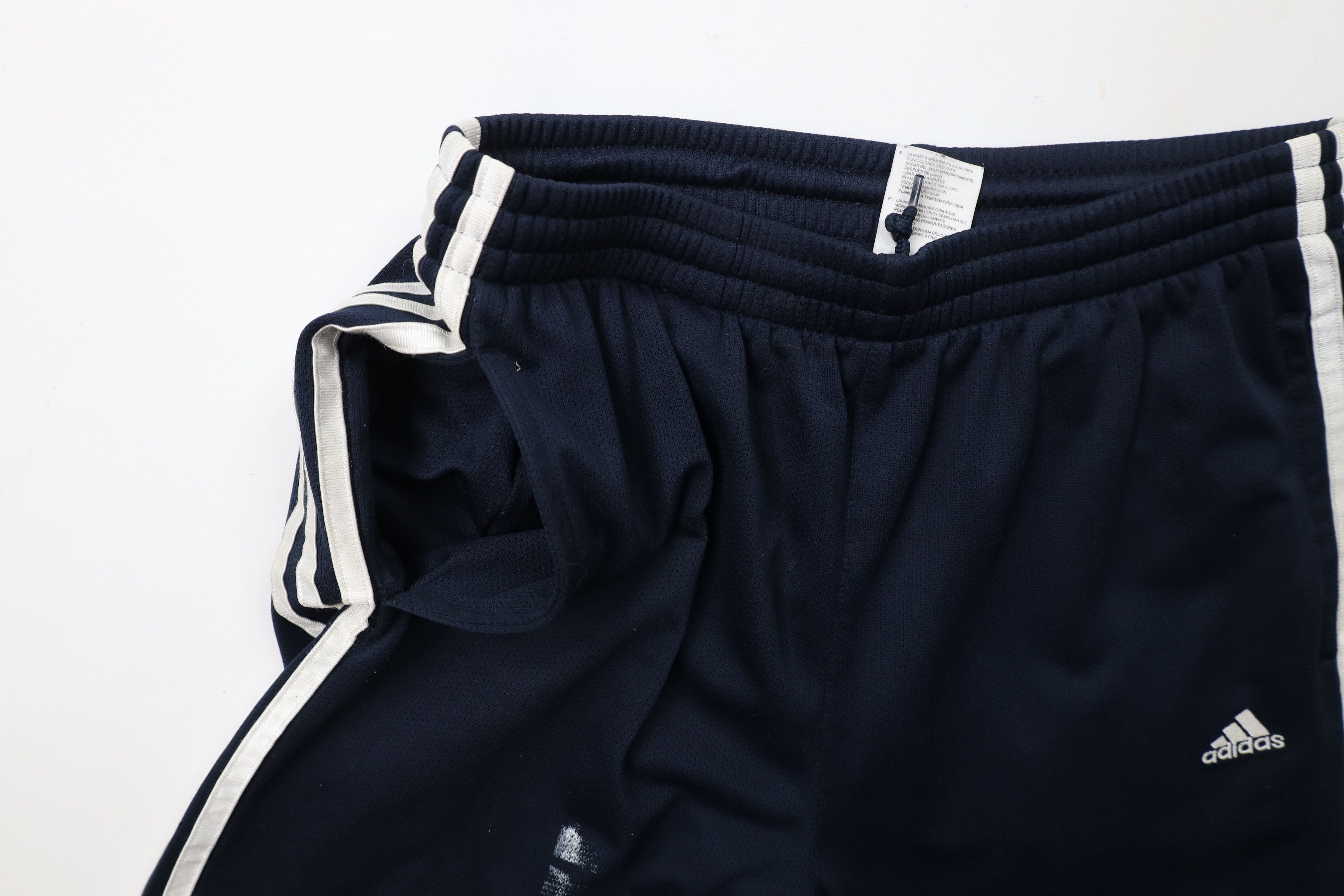 Adidas × Vintage Vintage Y2K Adidas Spell Out Striped Wide Leg Pants Blue Size 28" / US 6 / IT 42 - 7 Thumbnail