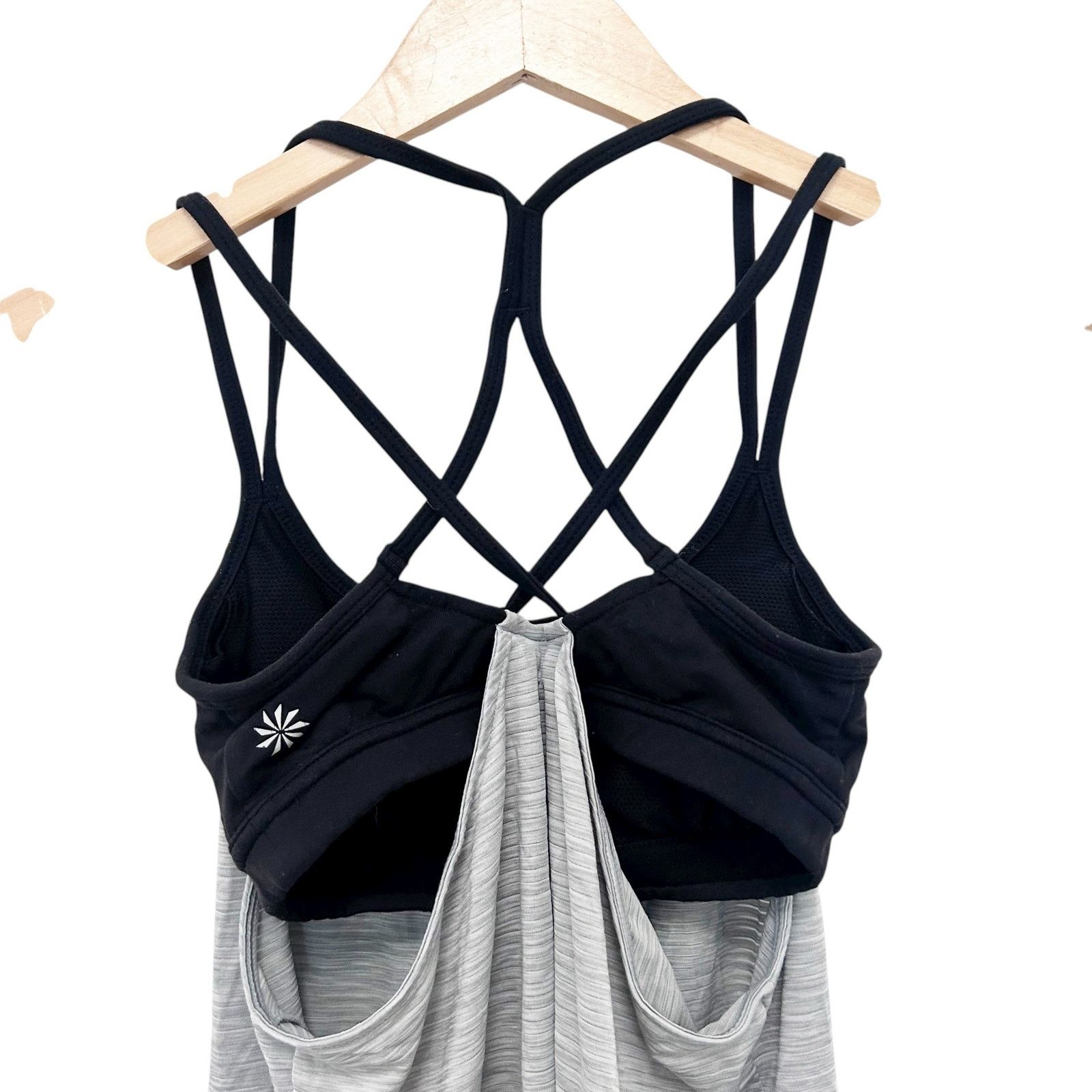 Athleta Athleta Gray Shadow Stripe Energize Tank Top Sz XXS Size XXS / US 00 / IT 34 - 5 Thumbnail