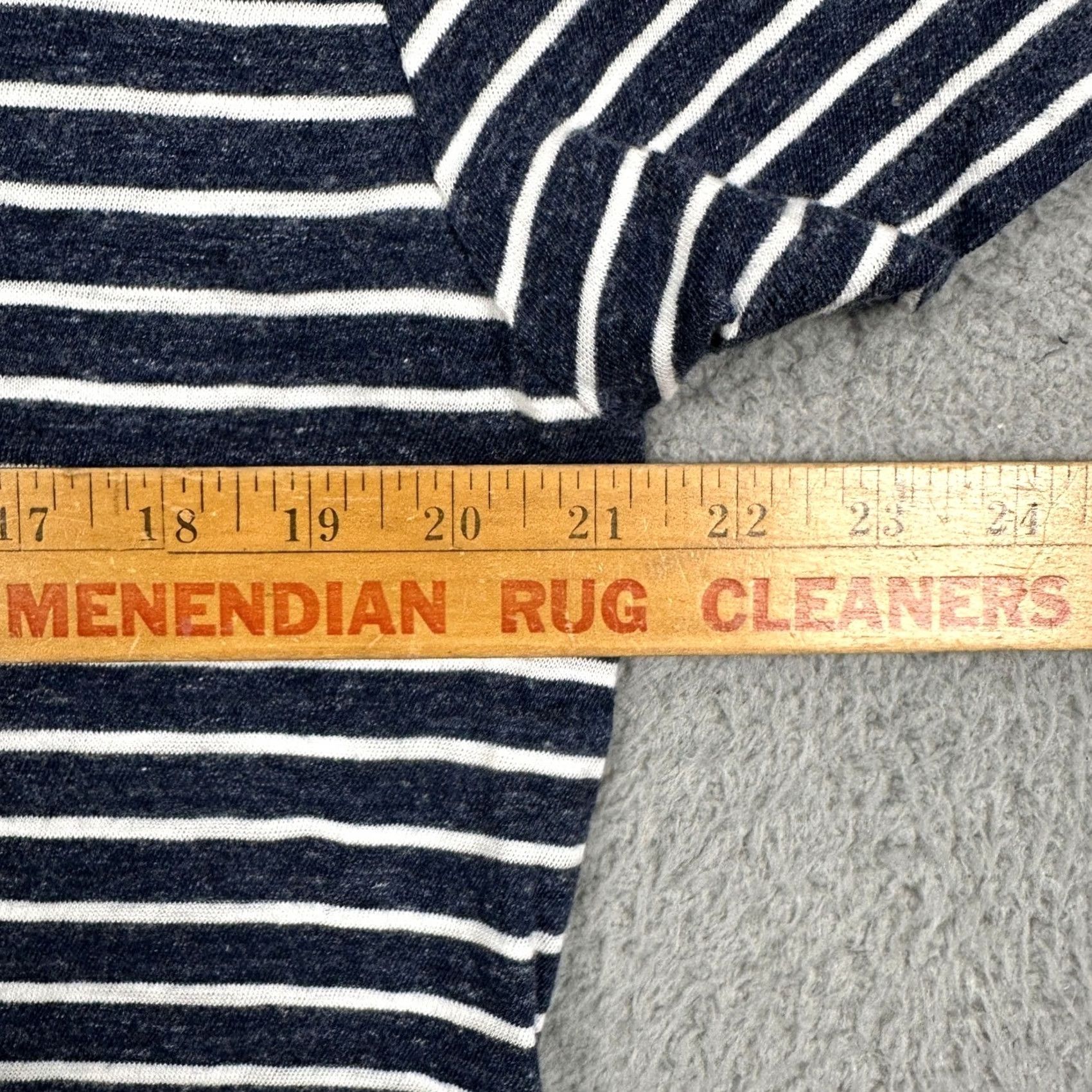 J.Crew J Crew Shirt Womens Large White Stripe Short Sleeve Crewneck Tee Size L / US 10 / IT 46 - 6 Thumbnail