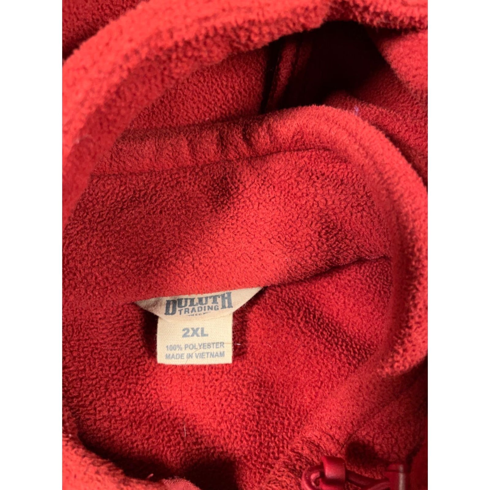 Vintage Duluth Hooded Jacket Adult 2XL Regular Red Fleece Parka Zip Full Zip Pockets Outdoor Hiking Men Size US XXL / EU 58 / 5 - 3 Thumbnail