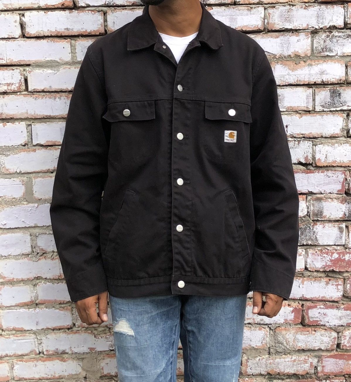 Carhartt Carhartt In Black Canvas Chore Jacket Size US L / EU 52-54 / 3 - 2 Thumbnail