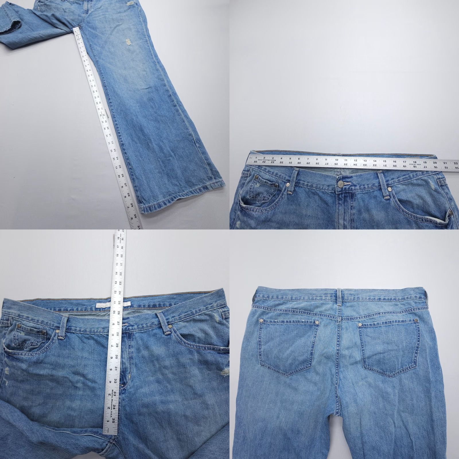 Old Navy Old Navy jeans Plus Size 18 Blue Straight Cotton Denim 2009 Y2K Low Rise 30in Inseam Regular Fit Womens Jeans Size 40" / US 18 - 8 Thumbnail