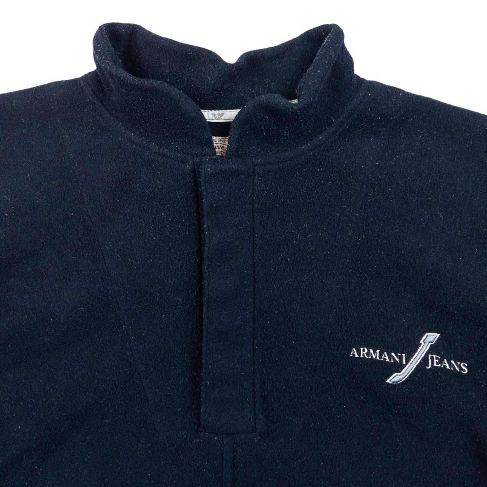 Designer Vintage Armani Jeans Fleece Sweatshirt Size XL Size US XL / EU 56 / 4 - 3 Thumbnail