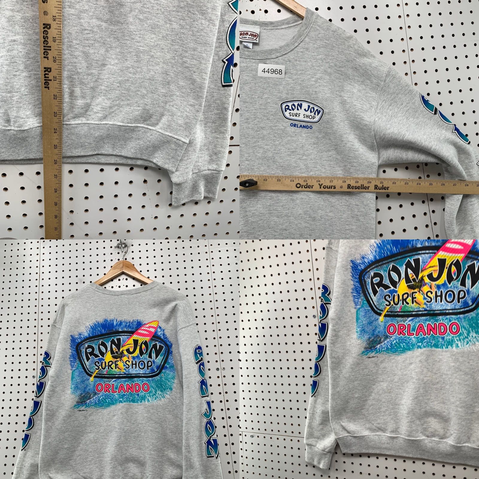 Ron Jon Surf Shop Ron Jon Surf Sweatshirt Mens M Gray Orlando Spell Out Sleeve Gray Shirt Crew Neck Graphic Print Cotton Fleece Logo Beanie? Size US M / EU 48-50 / 2 - 8 Thumbnail