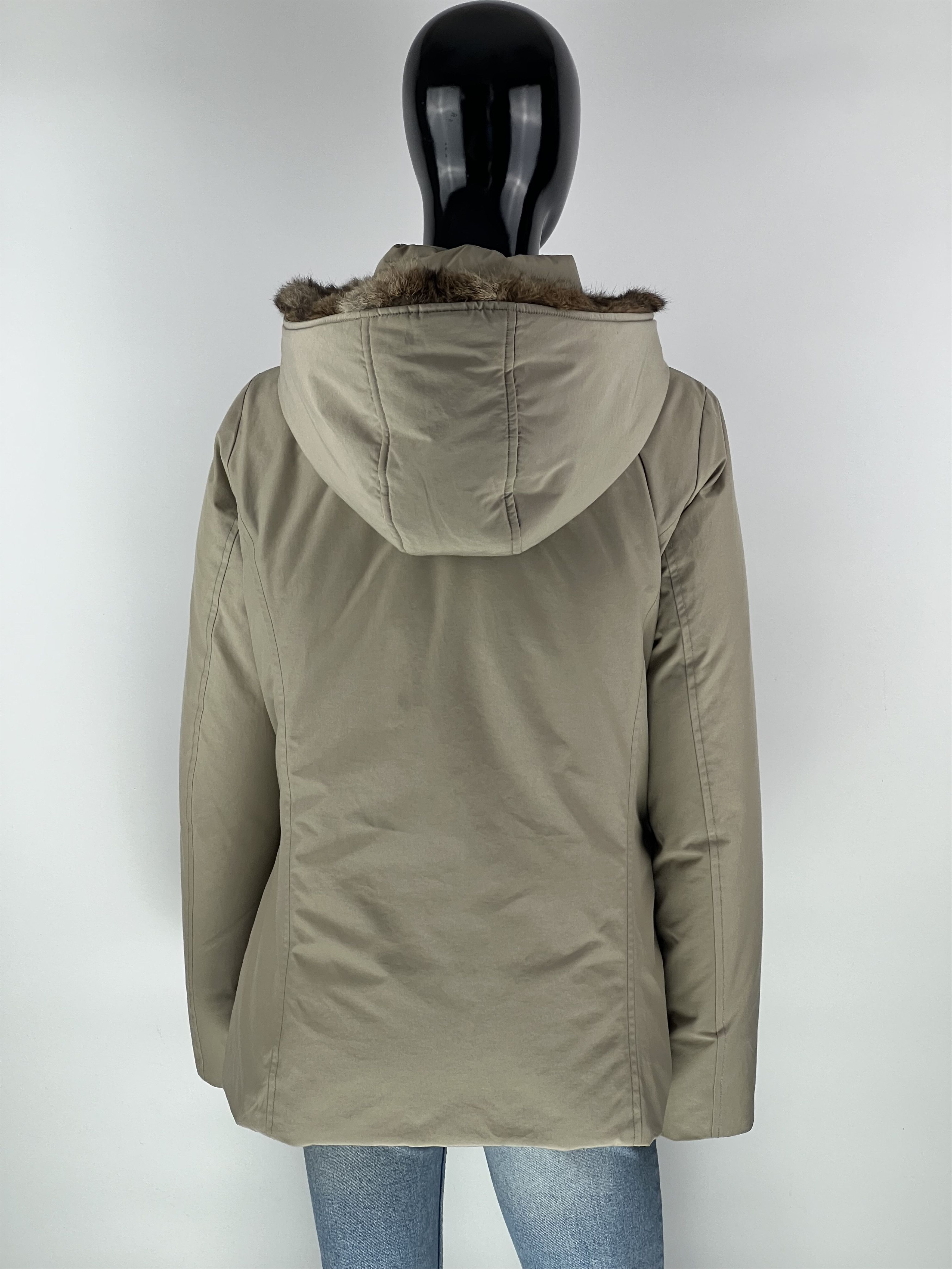 Woolrich Woolen Mills Woolrich Women's Beige Down Hooded Jacket Size L / US 10 / IT 46 - 3 Thumbnail