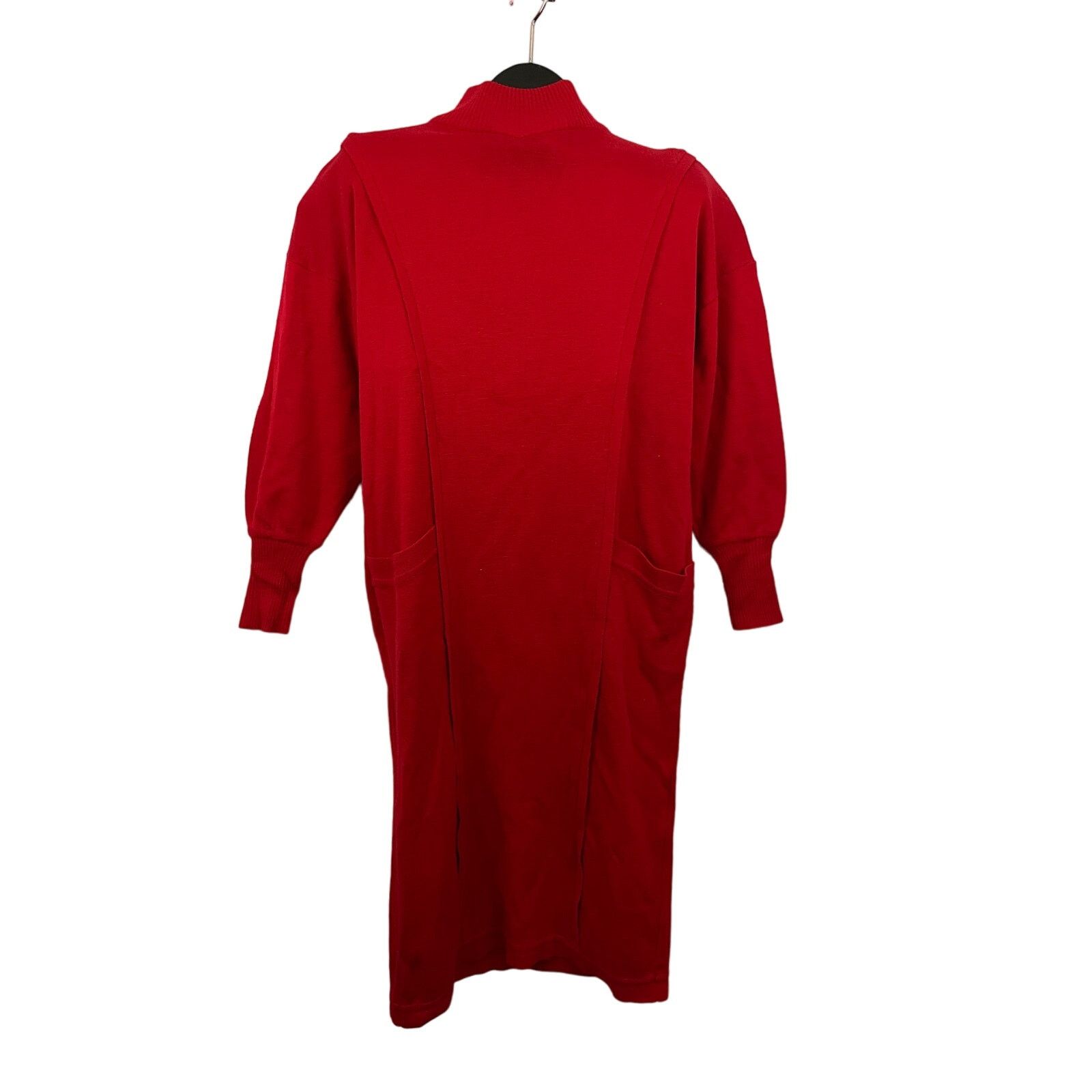 VTG Saks Fifth Avenue Red Wool Blend Dress Women's Sz 10