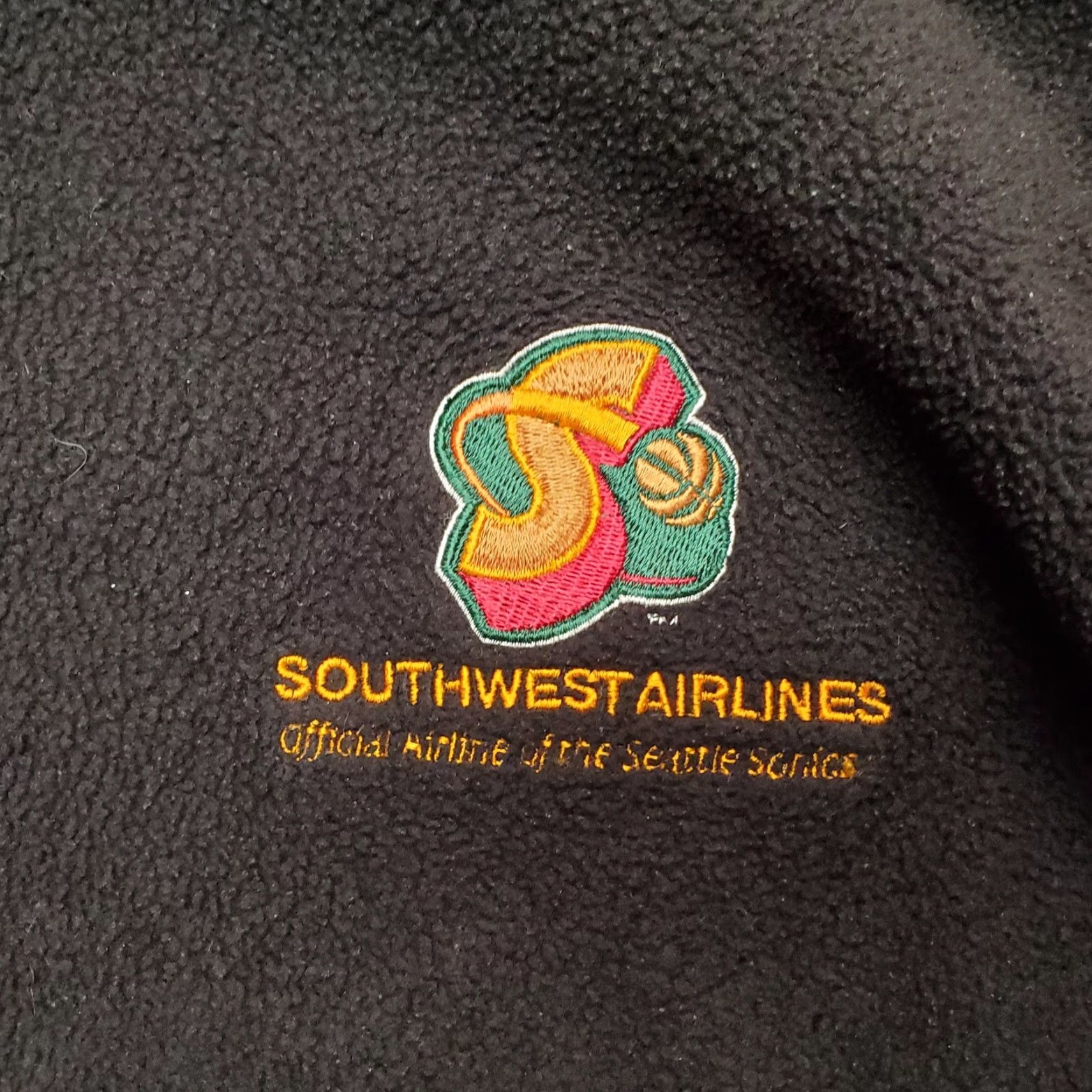 Vintage VINTAGE Seattle Sonics Vest Men M Black Fleece Polyester Full Zip Southwest Tim berl ine? Size US M / EU 48-50 / 2 - 4 Thumbnail