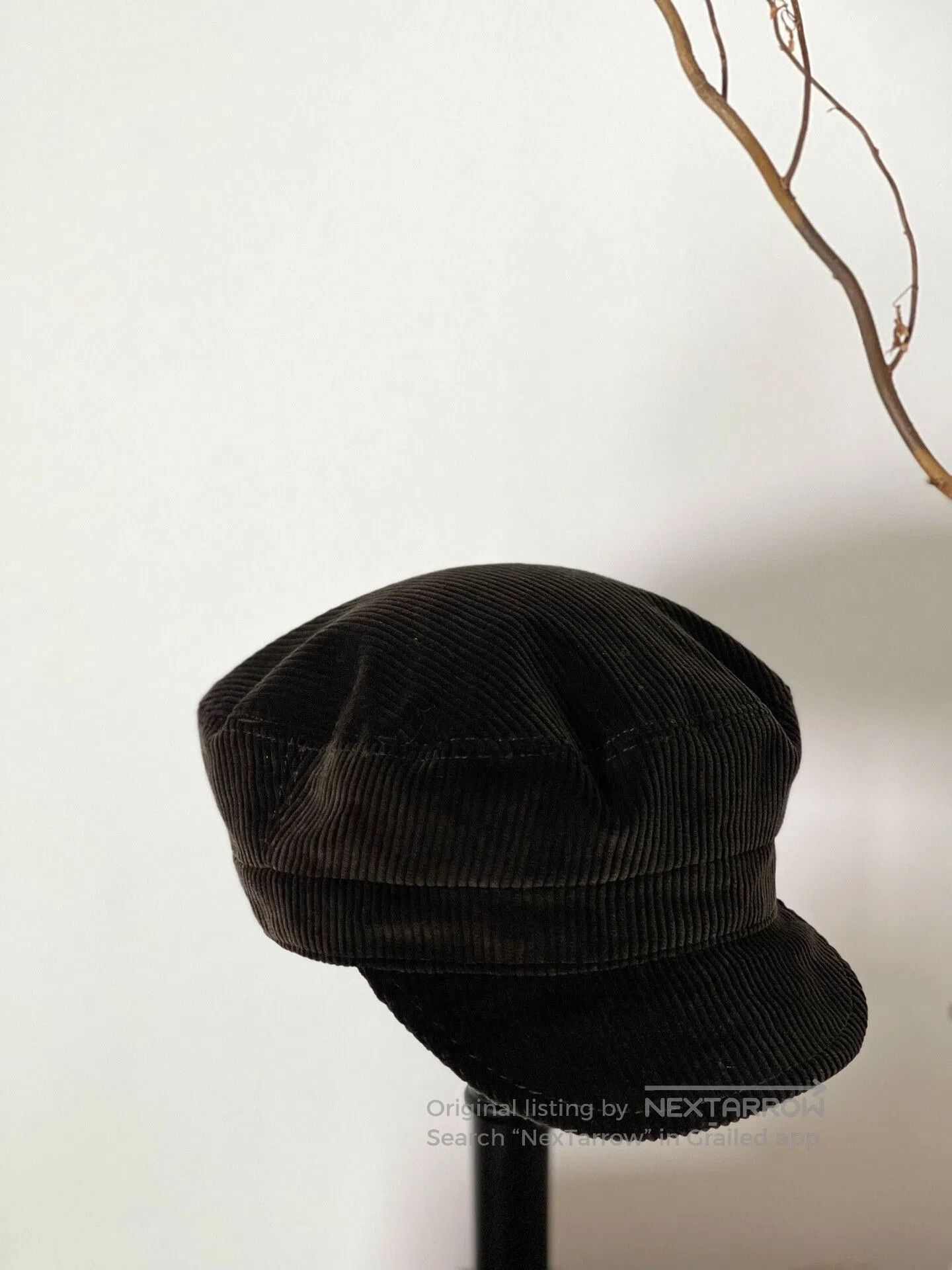 Japanese Brand Heavy Corduroy Baker Boy Hat. Size ONE SIZE - 3 Thumbnail