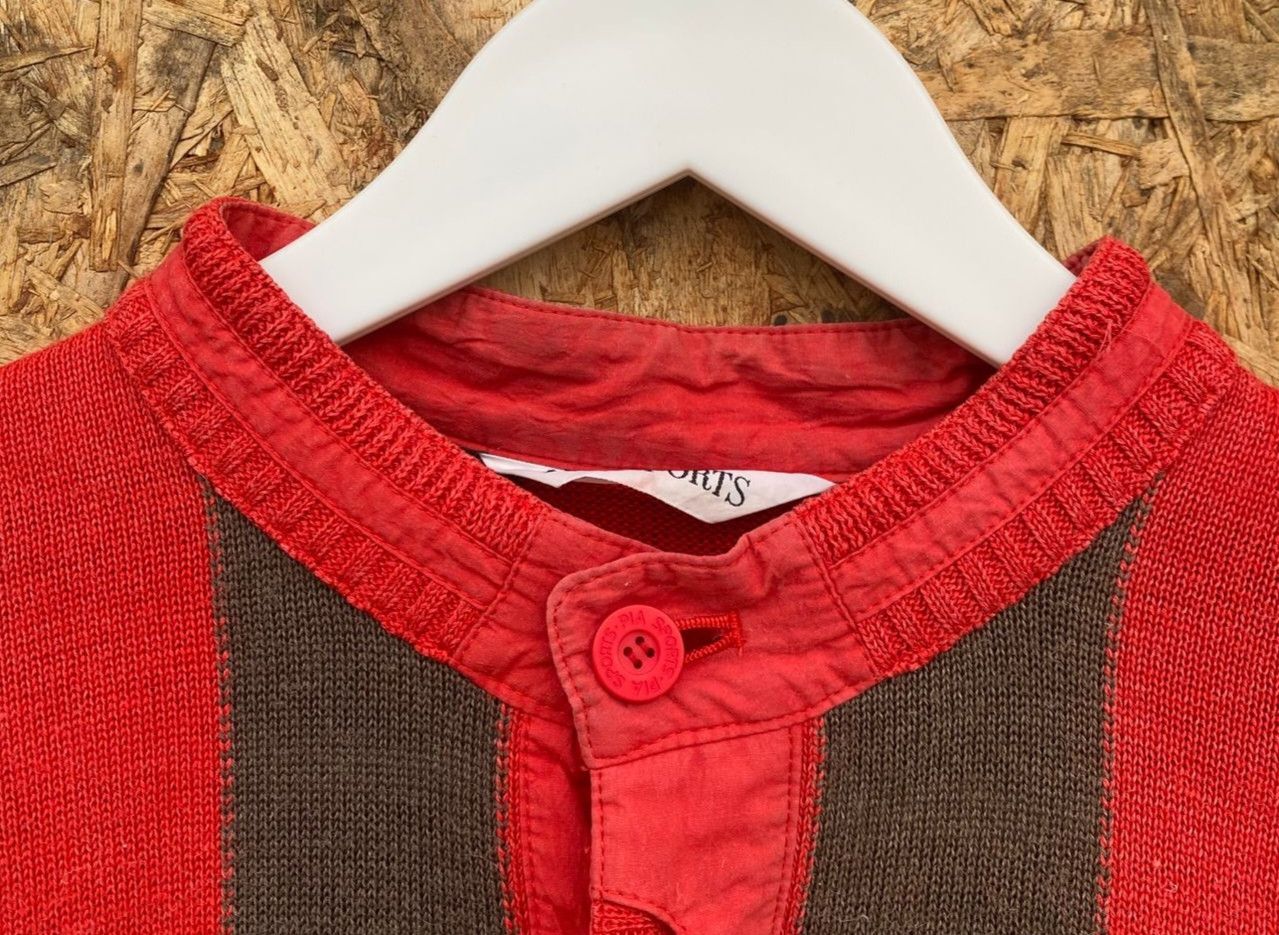 Japanese Brand Vintage Pia Sport Stripe Knitwear Cardigan Size US L / EU 52-54 / 3 - 3 Thumbnail