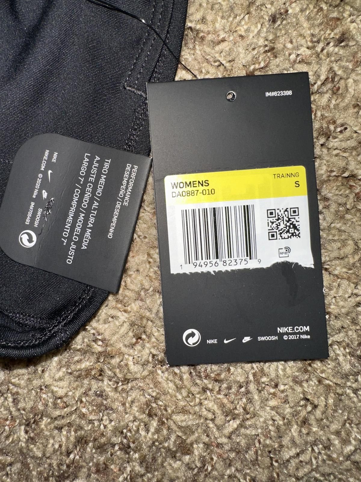 Nike Nike One Women Black/Rainbow Ladder Training Bike Shorts Size 28" / US 6 / IT 42 - 9 Thumbnail