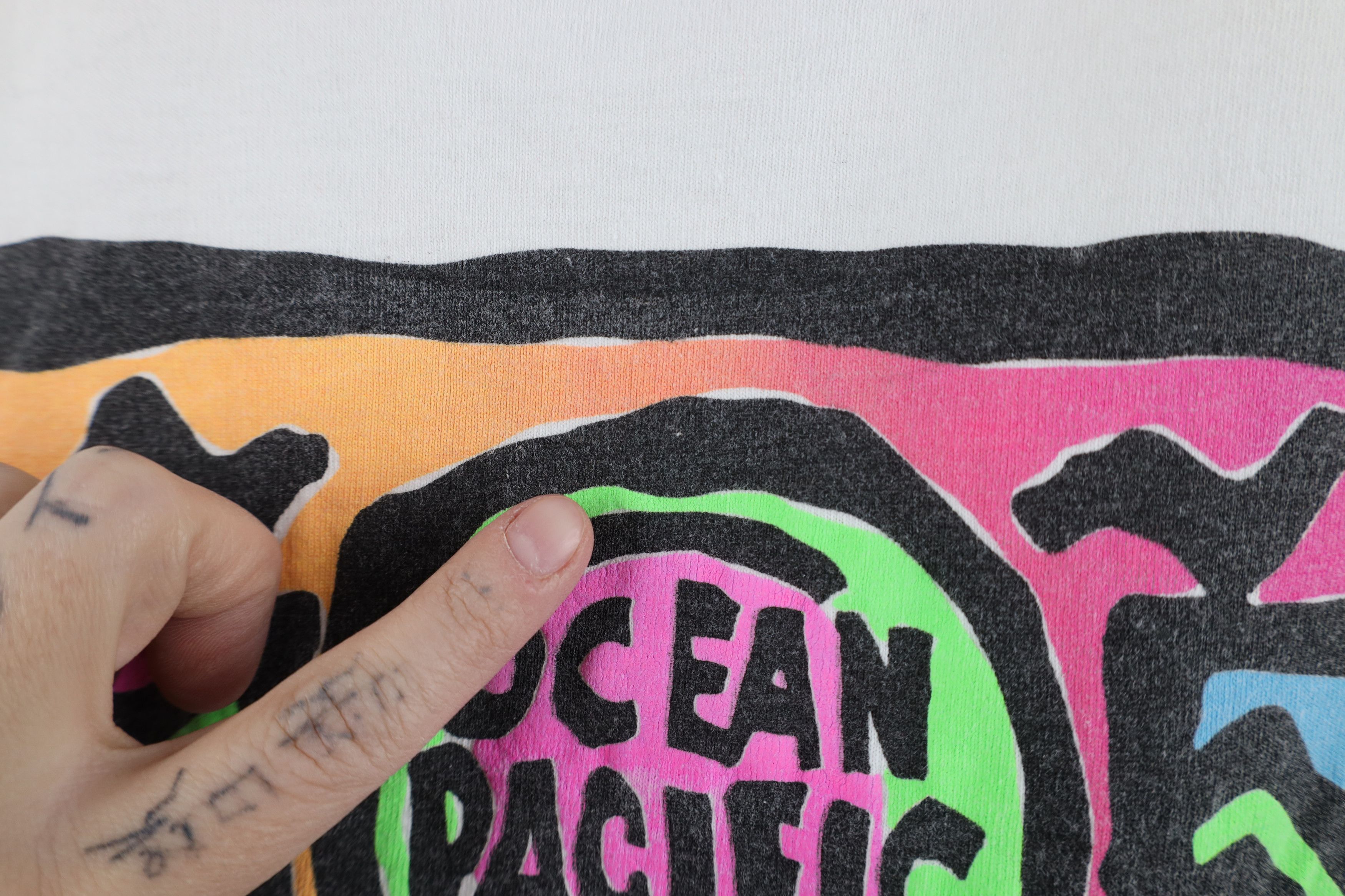 Ocean Pacific Vintage 90s Ocean Pacific Cropped Surfing T-Shirt USA Size ONE SIZE - 6 Thumbnail
