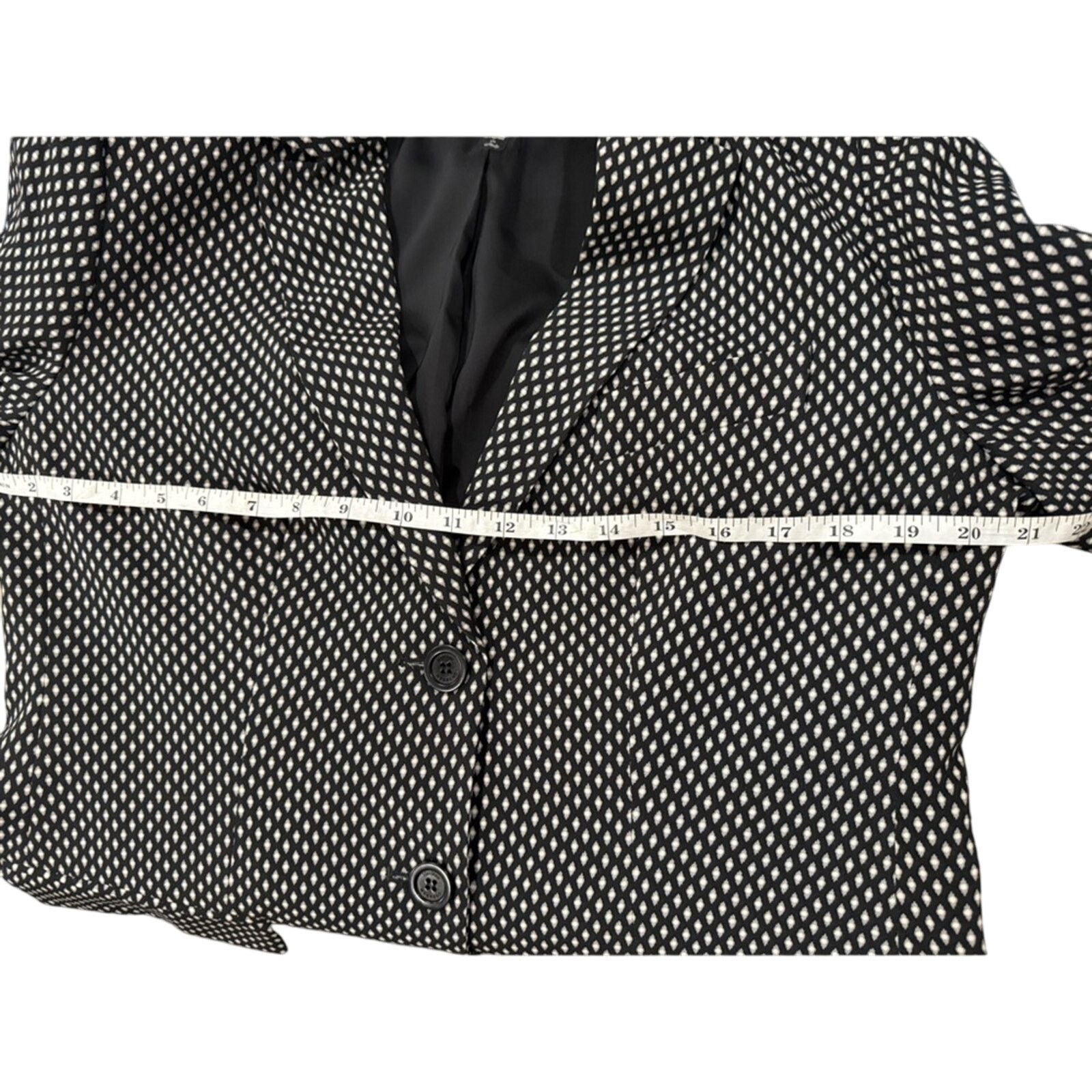Max Mara MaxMara Bebbio Two-Button Diamond Print Blazer Jacket 14 Size L / US 10 / IT 46 - 8 Thumbnail