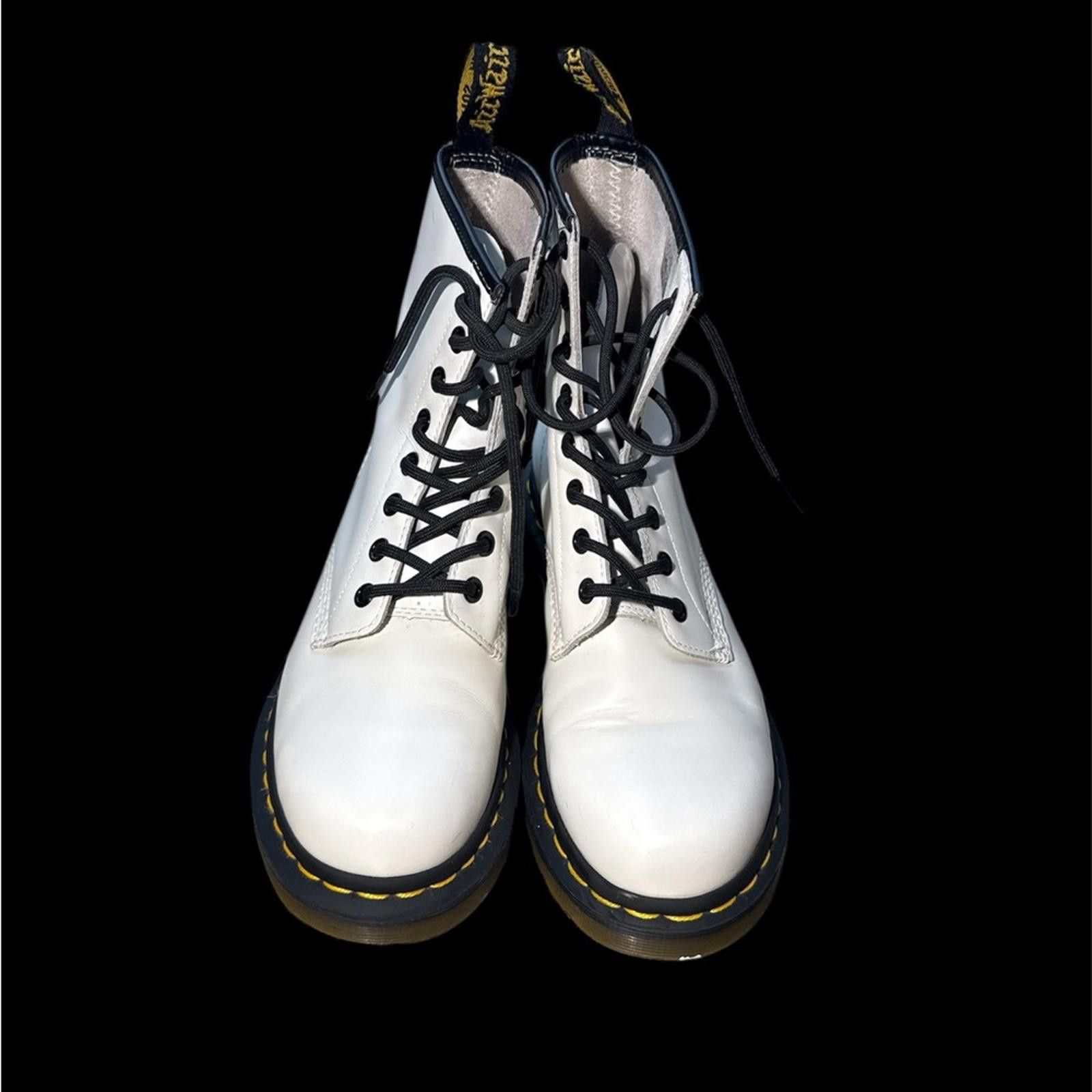Dr. Martens NWOT doc martens White Boots with Black 11821 jyoo4 size 8 Size US 8 / IT 38 - 3 Thumbnail