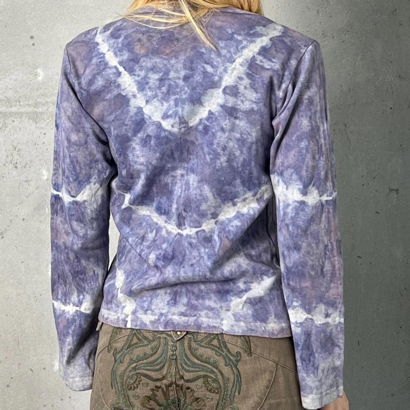 Japanese Brand Deadstock Vintage Nepal Tie Dye Long Sleeve Tee Size M / US 6-8 / IT 42-44 - 5 Thumbnail