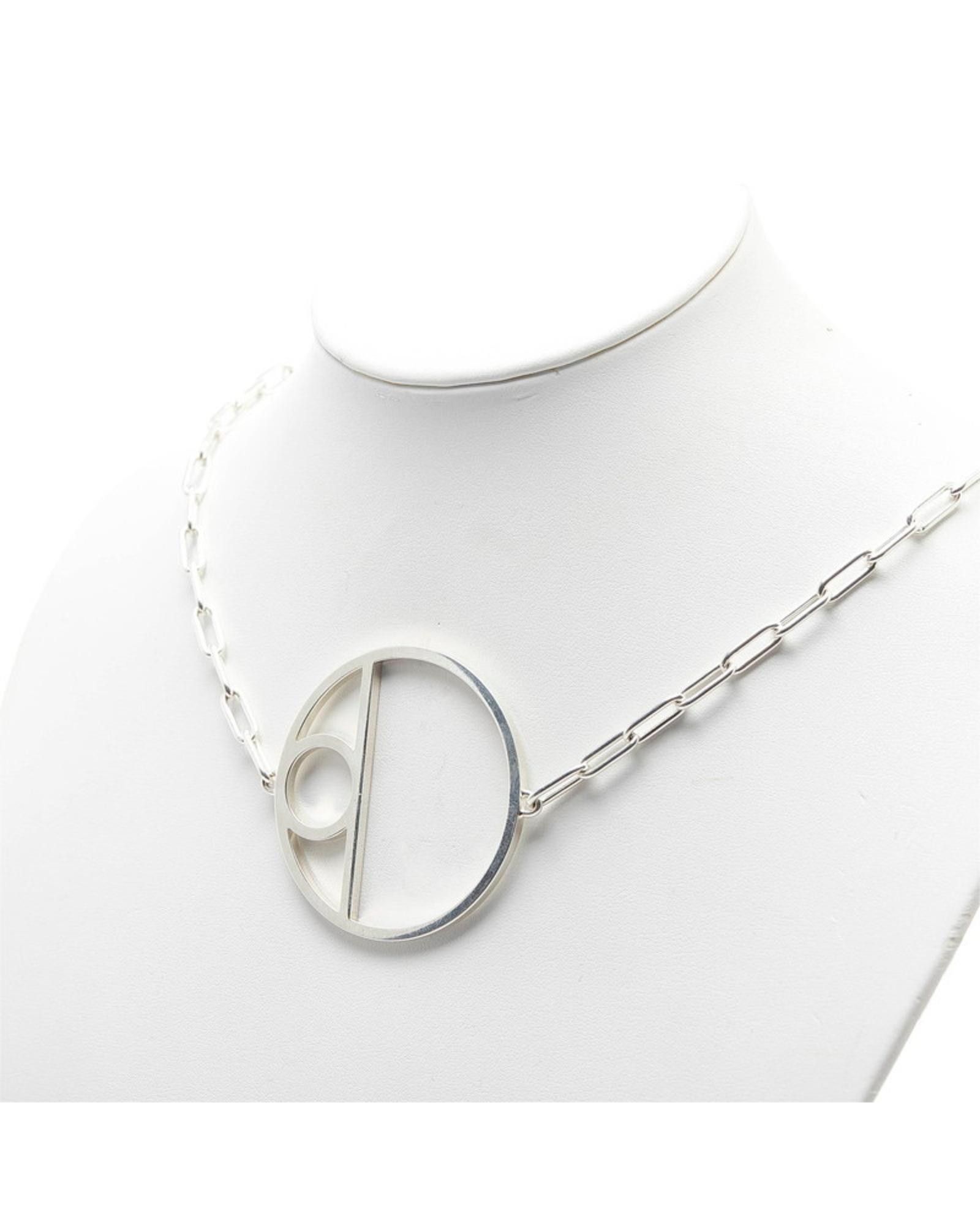 image of Elegant Hermes Eileen Silver Necklace, Women's
