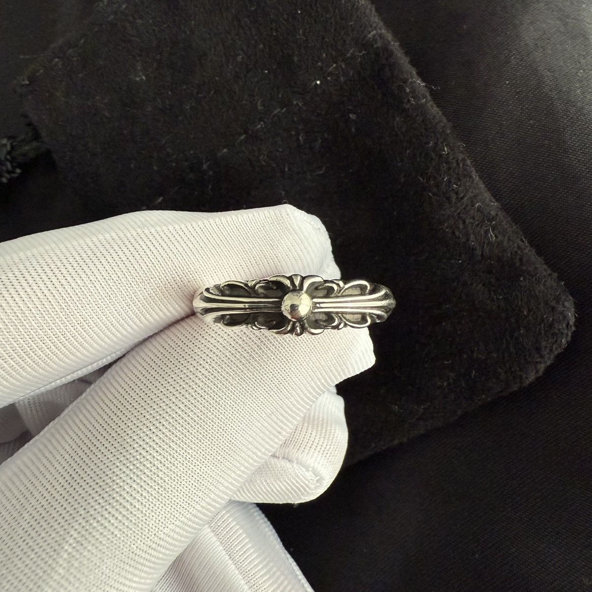 Chrome Hearts Baby Floral Cross Ring