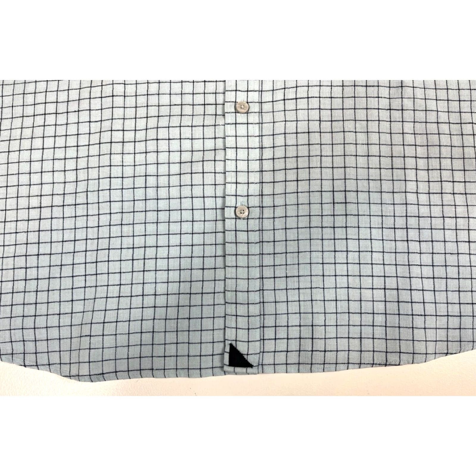 UNTUCKit UNTUCKit Button-Up Shirt Men's 3XL Linen Light Blue Regular Fit Check Wrinkle Resistant Casual Size US XXL / EU 58 / 5 - 7 Thumbnail