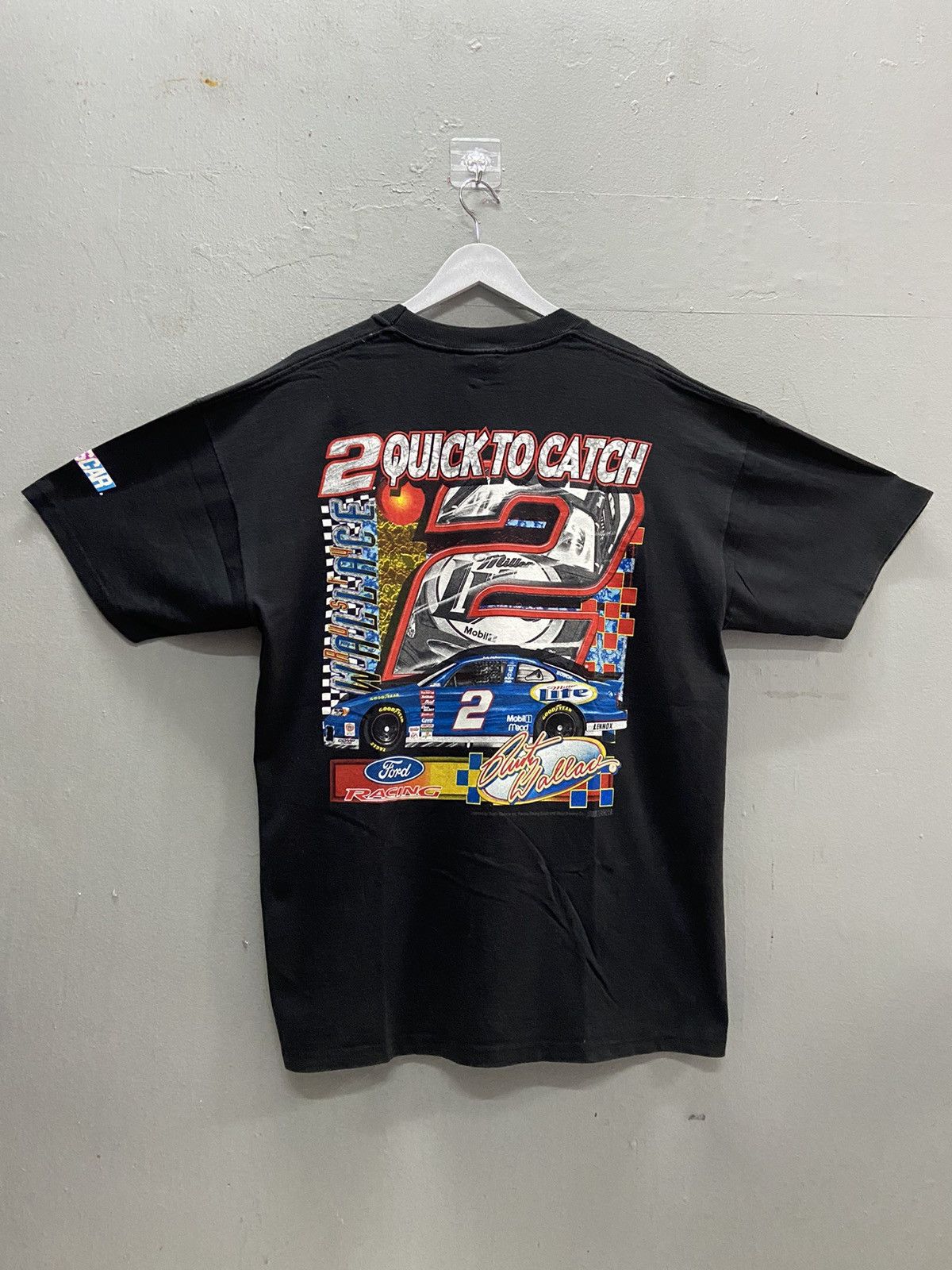 Chase Authentics VINTAGE RUSTY WALLACE #2 QUICK TO CATCH MILLER NASCAR TEE Size US XL / EU 56 / 4 - 1 Thumbnail