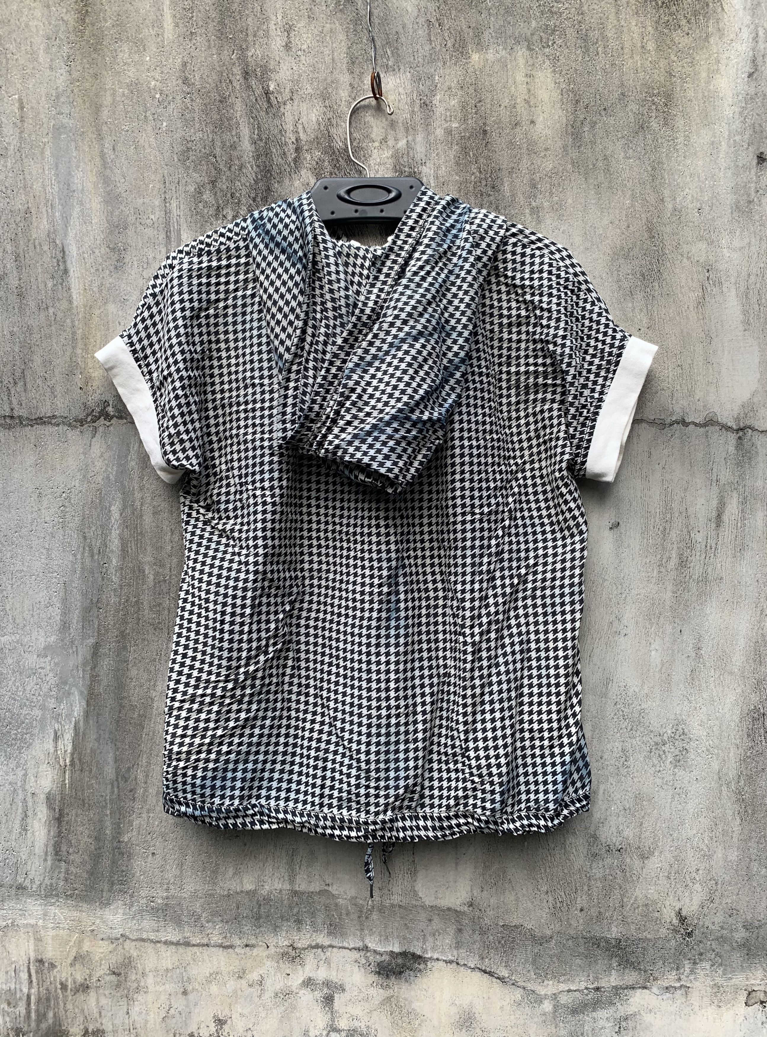 Diesel Diesel Short Sleeve Hooded Blouse Ruffles Houndstooth Patter Size S / US 4 / IT 40 - 9 Thumbnail