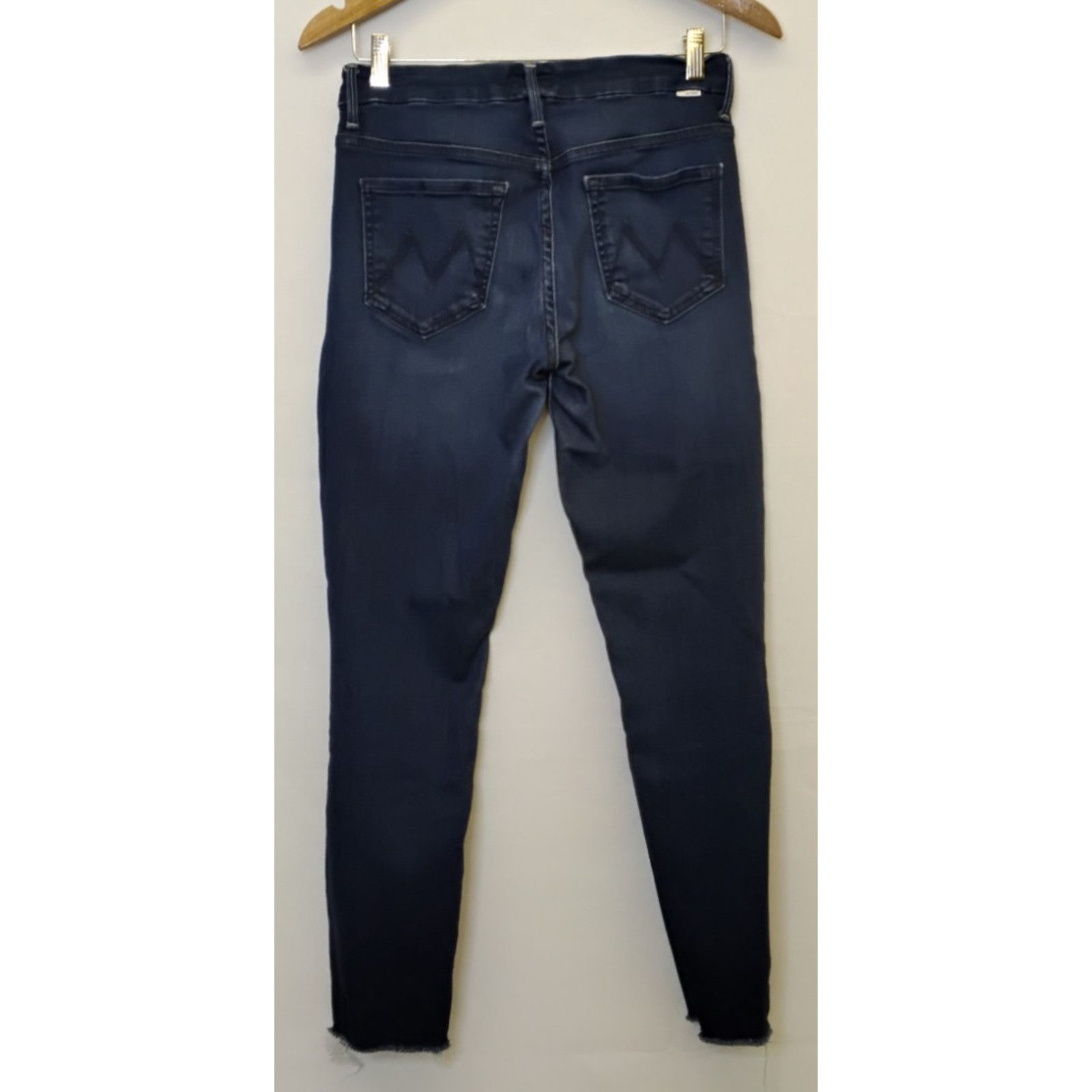 MOTHER Mother Highwaisted Looker Ankle Jean Women's 28 Dark Wash Size 28" / US 6 / IT 42 - 3 Thumbnail
