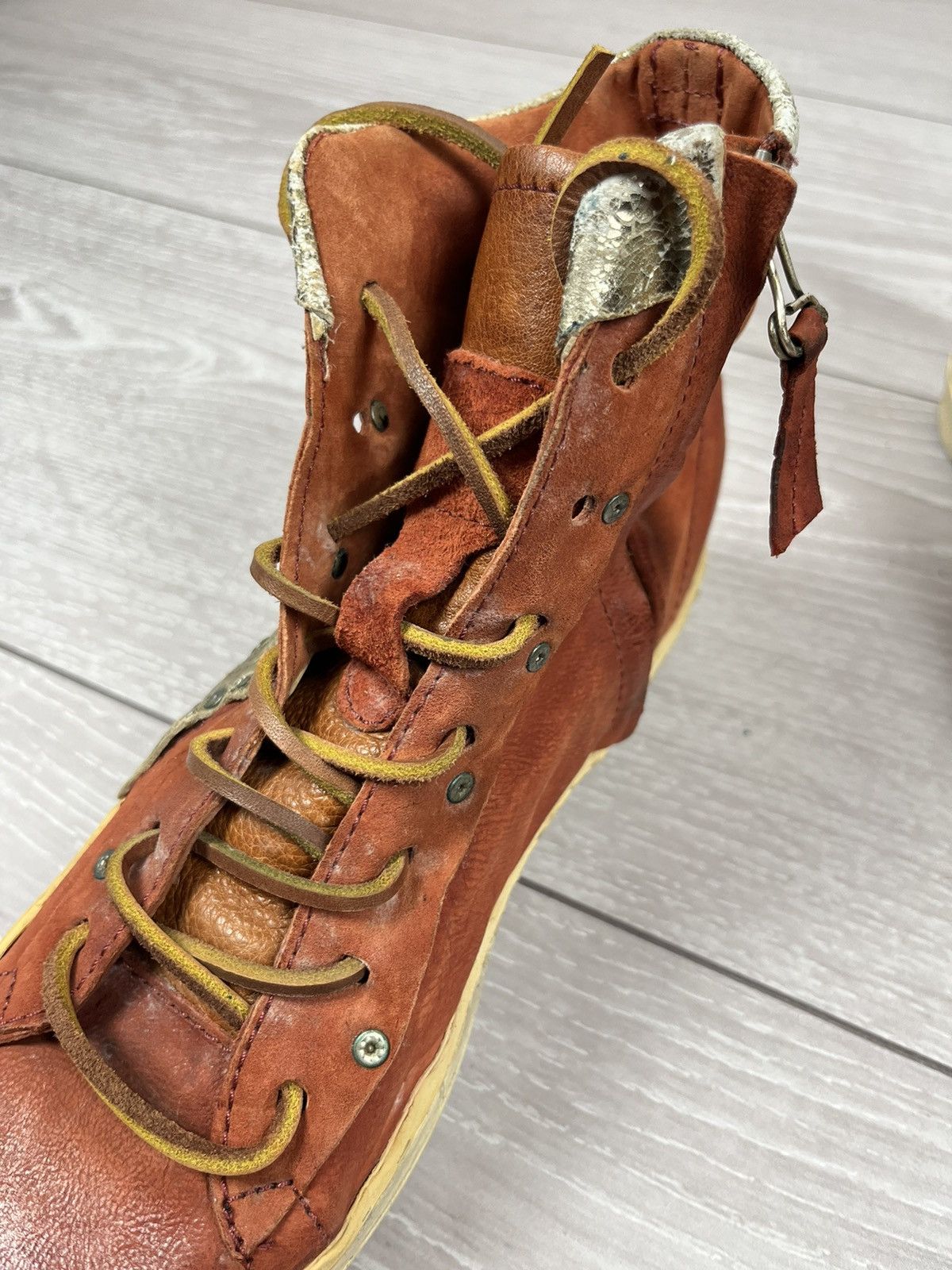 A.S.98 Airsteps A.S. 98 Avante Garde Leather Hi Top Sneakers Boots Size US 7 / IT 37 - 12 Thumbnail