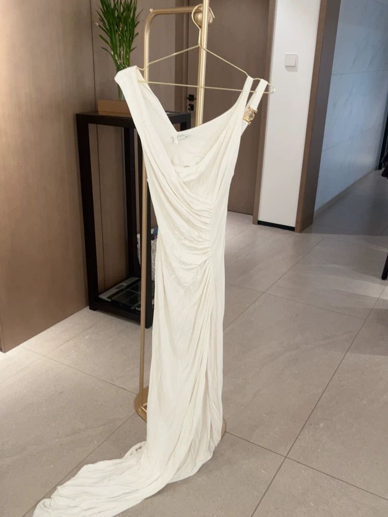 Versace Versace White slit dress Size XS / US 0-2 / IT 36-38 - 2 Thumbnail