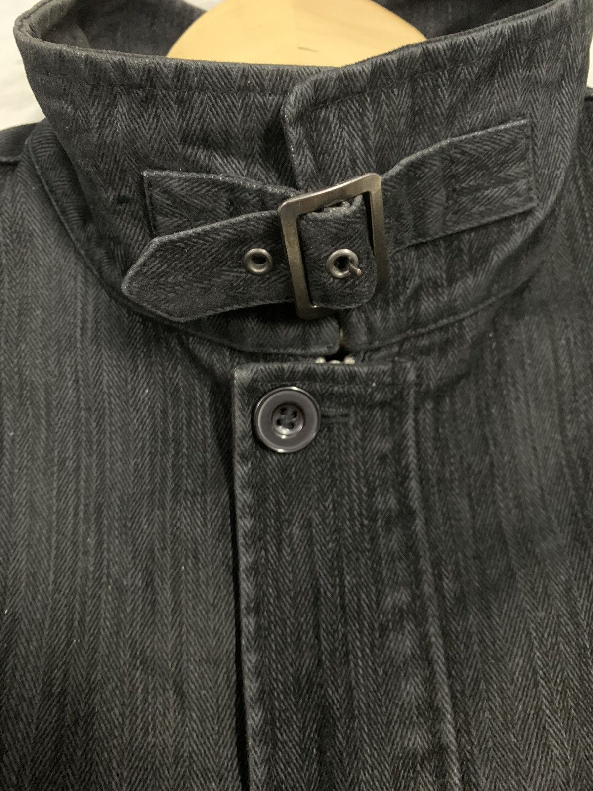 Kansai Yamamoto Kansai Yamamoto Buckle Collar Bondage Faded Denim Jacket Size US L / EU 52-54 / 3 - 6 Thumbnail