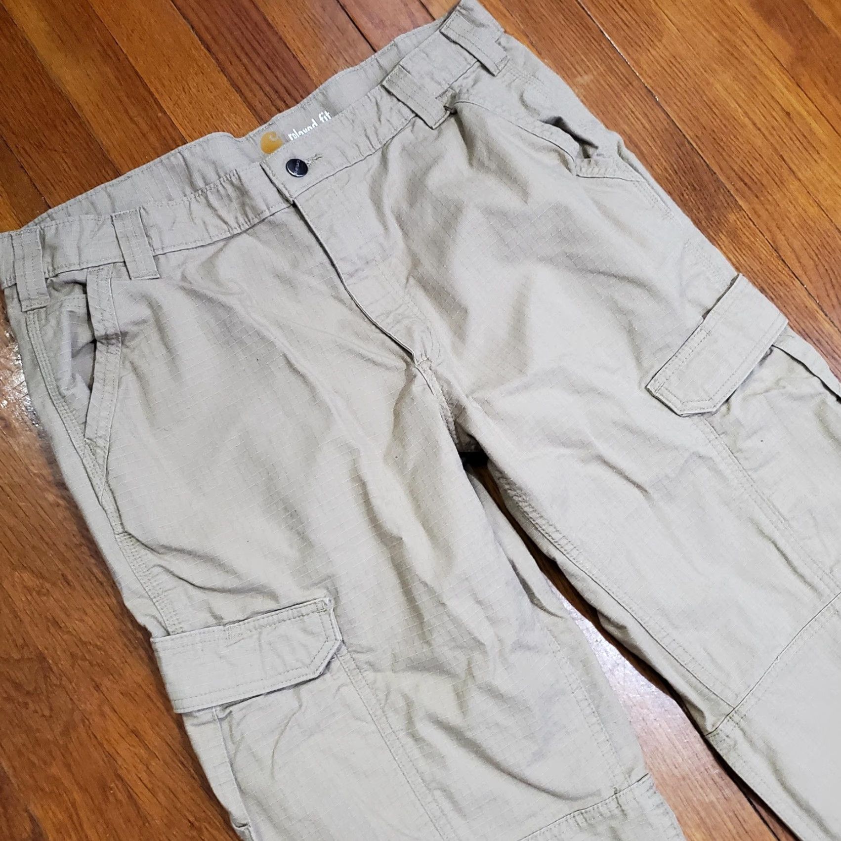 Carhartt Carhartt Pants Mens 37x32 Beige Cargo Force Relaxed Fit Ripstop Workwear Utility Size US 36 / EU 52 - 6 Thumbnail