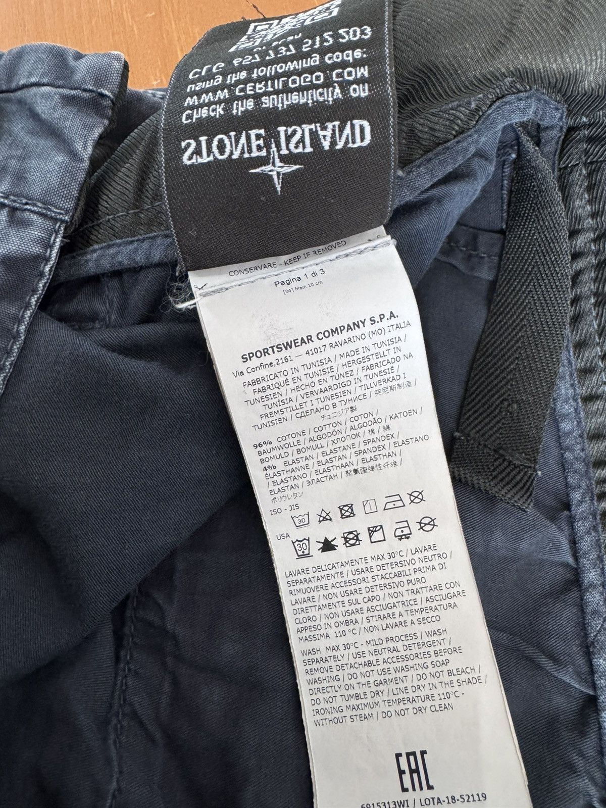 Stone Island Stone Island Marine Blue Garment Dyed Cargo Utility Pants 31 Size US 31 - 8 Thumbnail