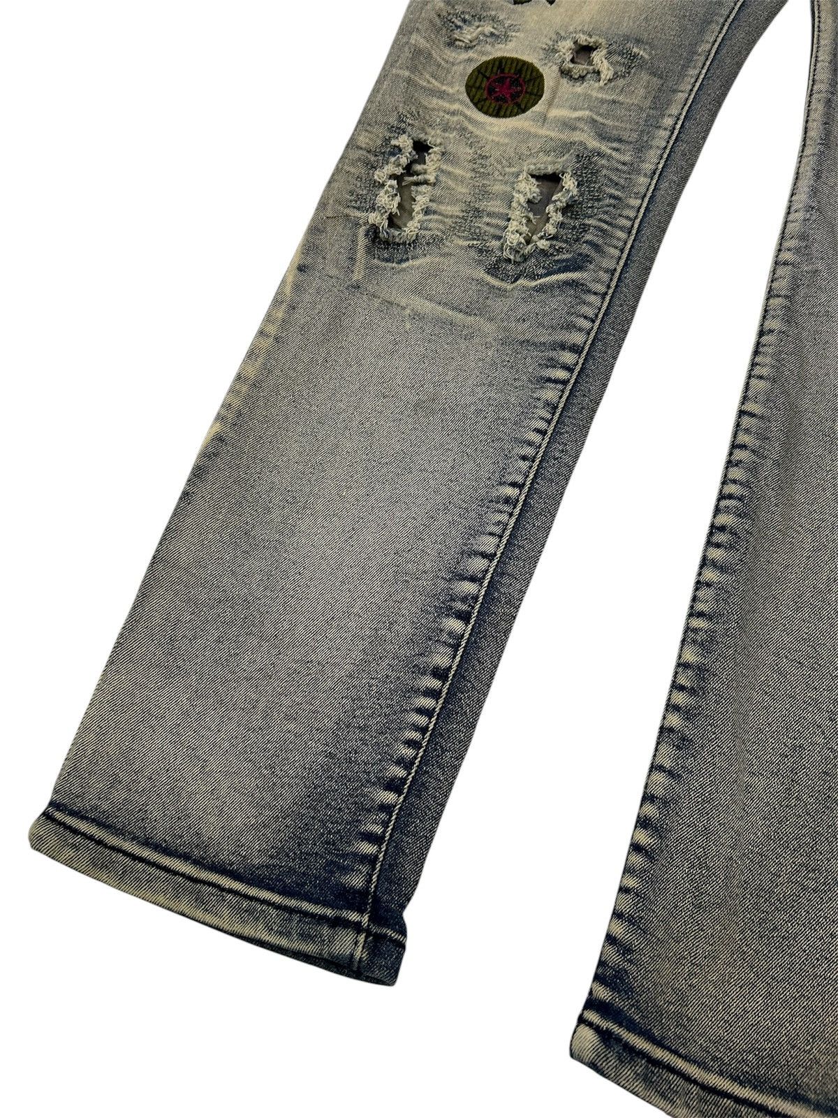 Japanese Brand Vintage Japanese Mud wash Crazy Patchwork Distressed Jeans Size US 32 / EU 48 - 14 Thumbnail