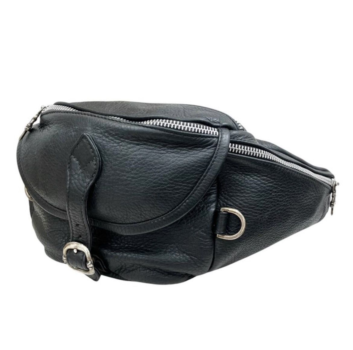 Auth CHROME HEARTS SNAT PACK mini Gunslinger Belt Leather