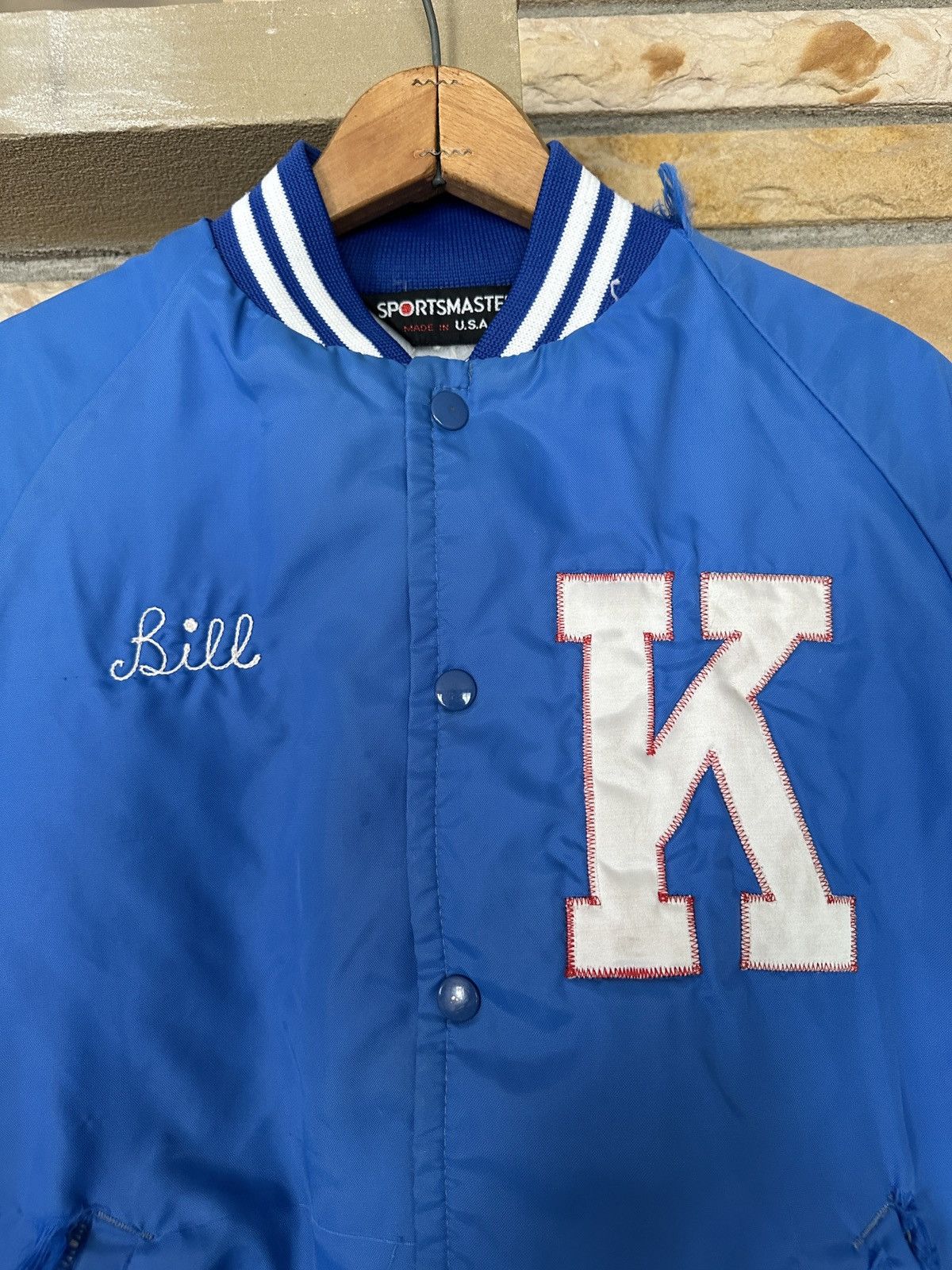 Vintage Vintage 90s Taylor Kennedy Varsity Bomber Jacket Size US L / EU 52-54 / 3 - 3 Thumbnail