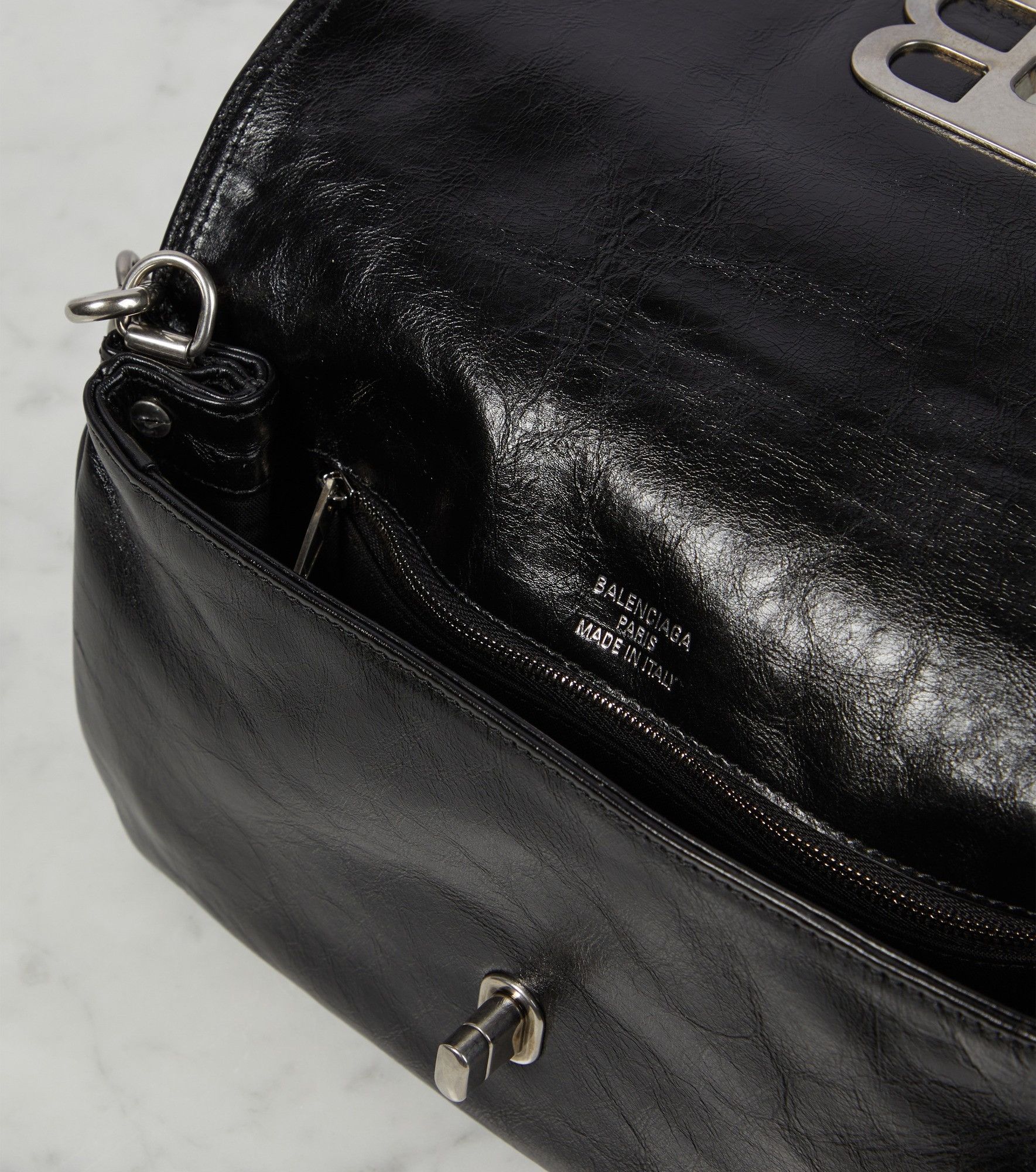 Balenciaga o1srvl11e1025 Size: OS / BB Soft Flap Bag Small in Black Size ONE SIZE - 3 Thumbnail