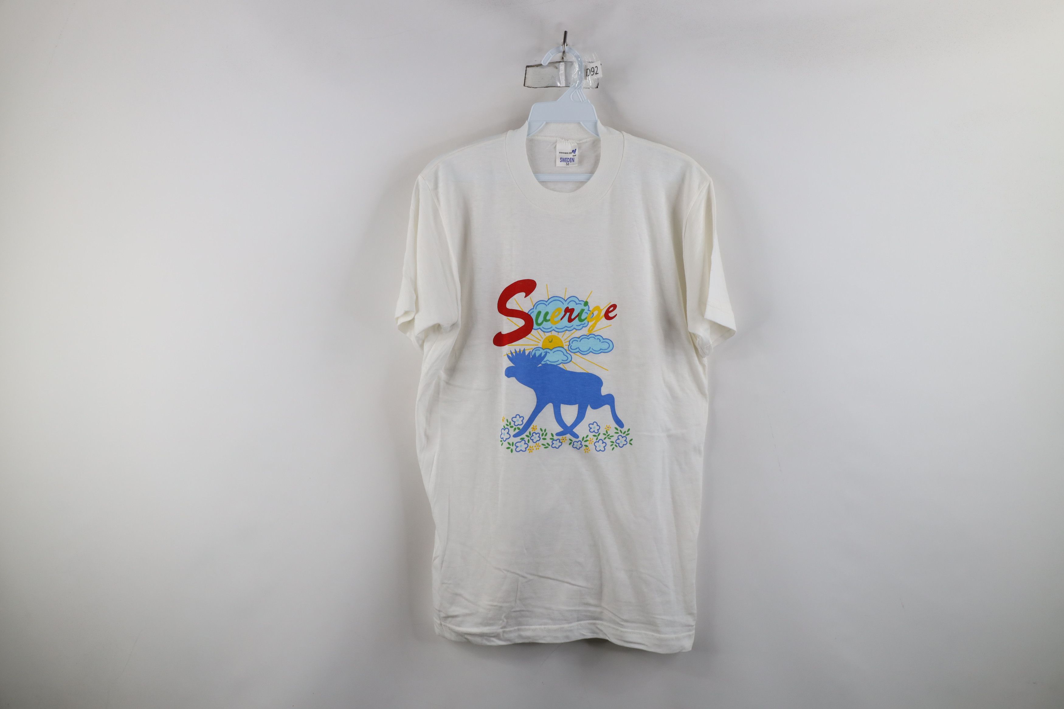 Vintage Vintage 90s Streetwear Spell Sverige Sweden Flower T-Shirt Size M / US 6-8 / IT 42-44 - 1 Thumbnail